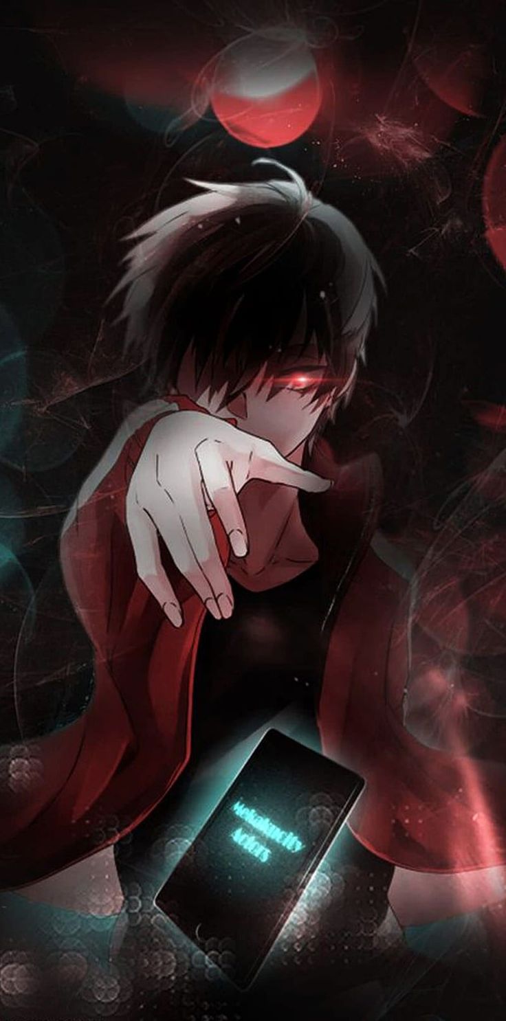 736x1486 Anime character holding a cell phone. Anime cold wallpaper, Angry anime wallpaper, Anime dark wolf