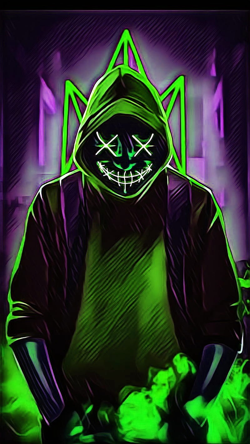 800x1421 2388x1668px, 1080P free download. Neon guy, alone, angry, anime, cool, gas, green, guys, mask, trend, HD phone wallpaper