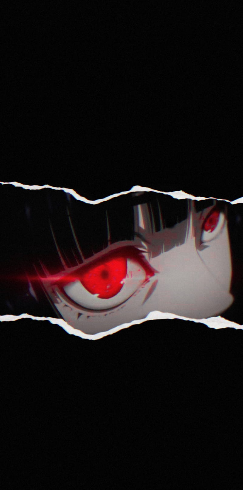800x1614 Yumeko jabami, angry, anime, black, cute, eyes anime, kakegurui, red, yumeko jabami, HD phone wallpaper
