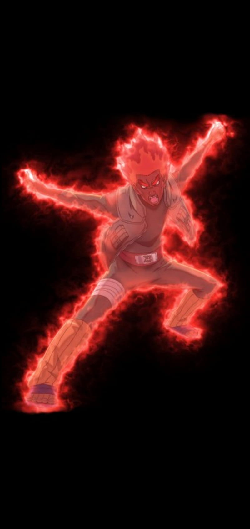 800x1689 Angry man, anime, red, HD phone wallpaper