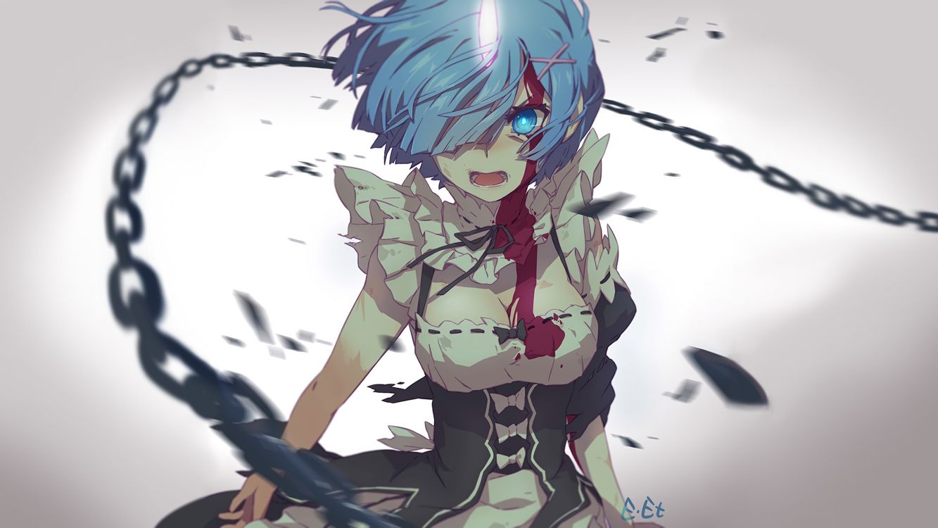 1333x750 Wallpaper Blue Haired Male Anime Character, Background Free Image
