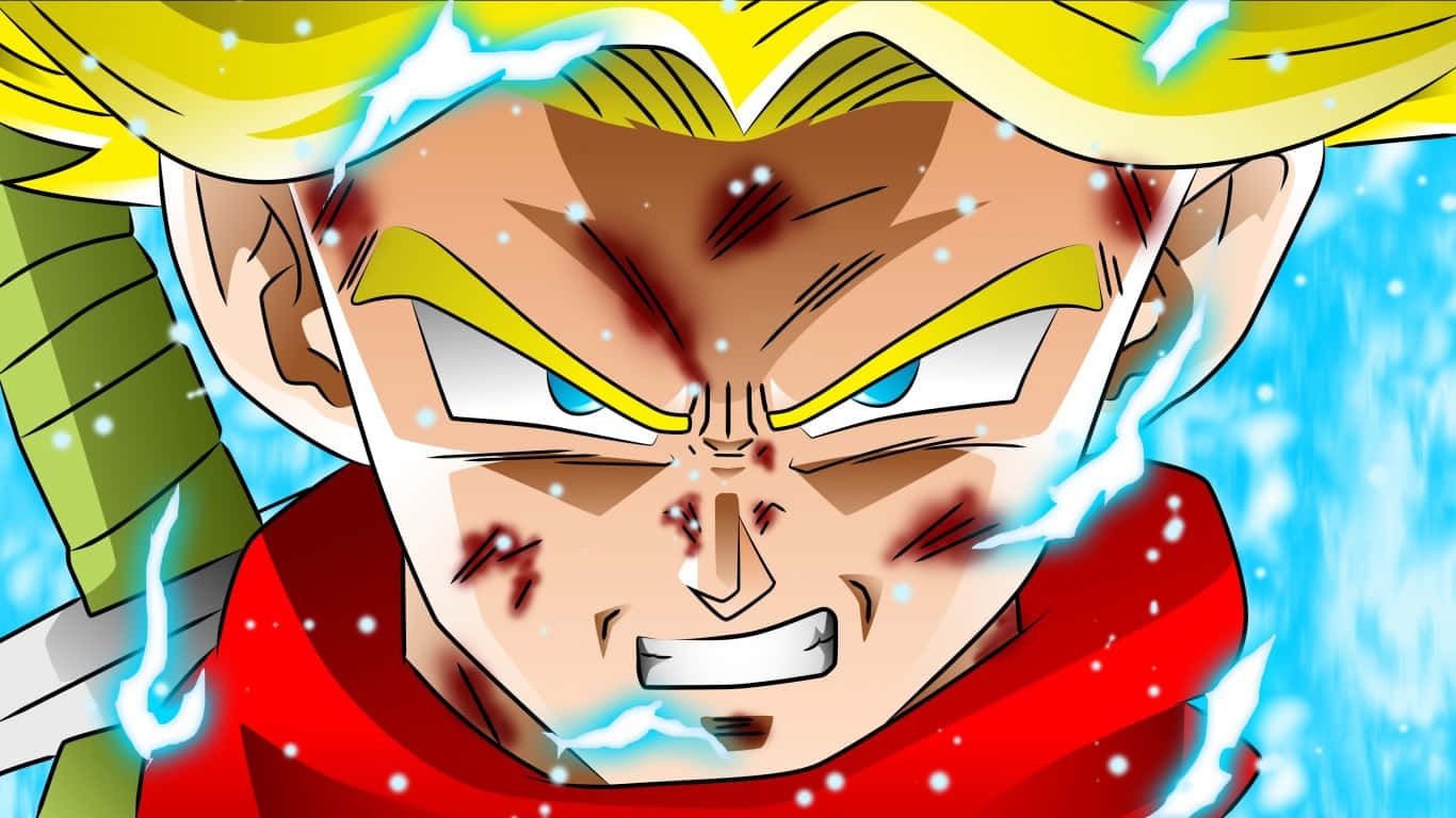 1366x768 Angry Anime Character Power Up Wallpaper