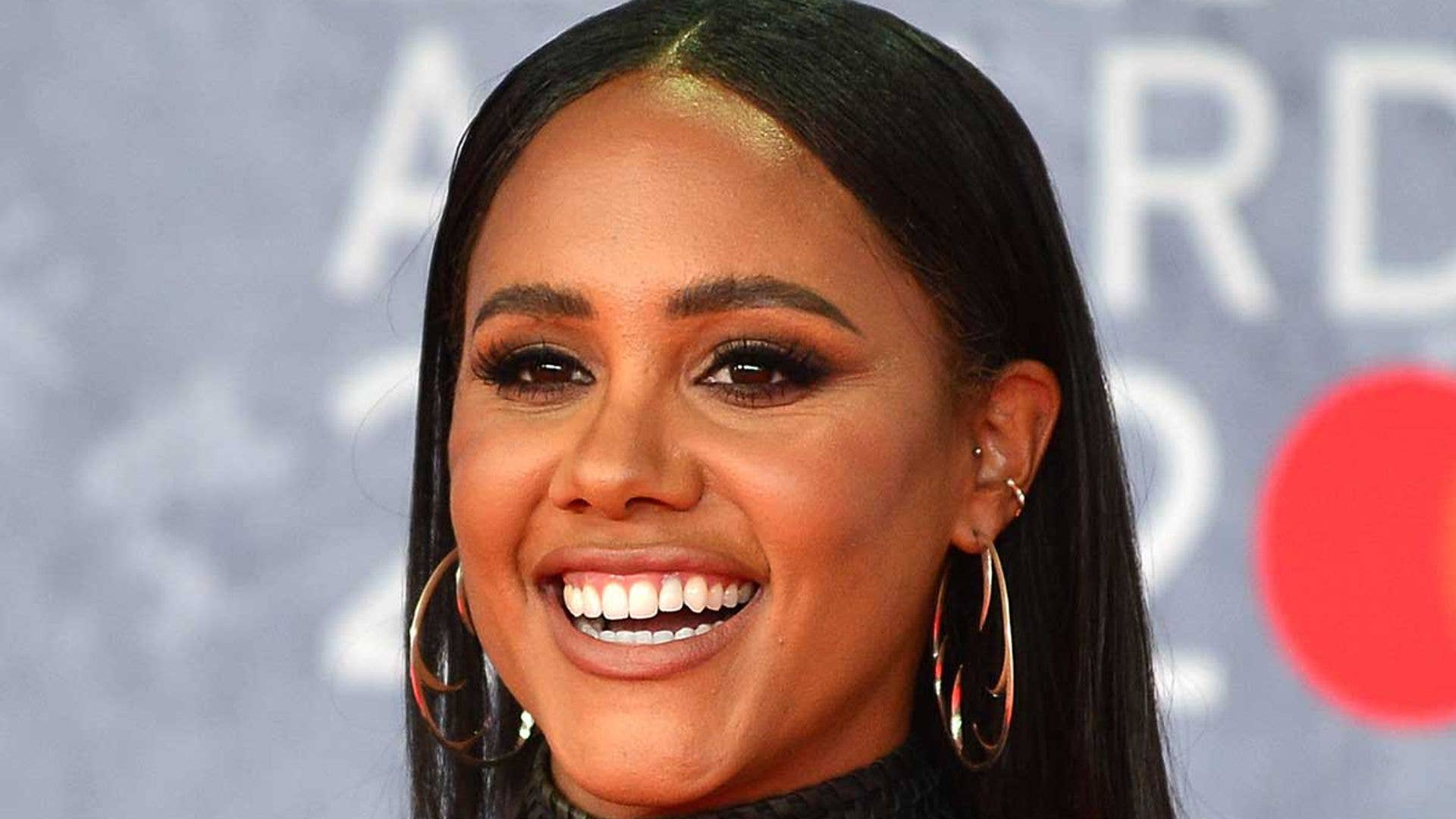 1920x1080 Alex Scott sets pulses racing in daring black lace ensemble