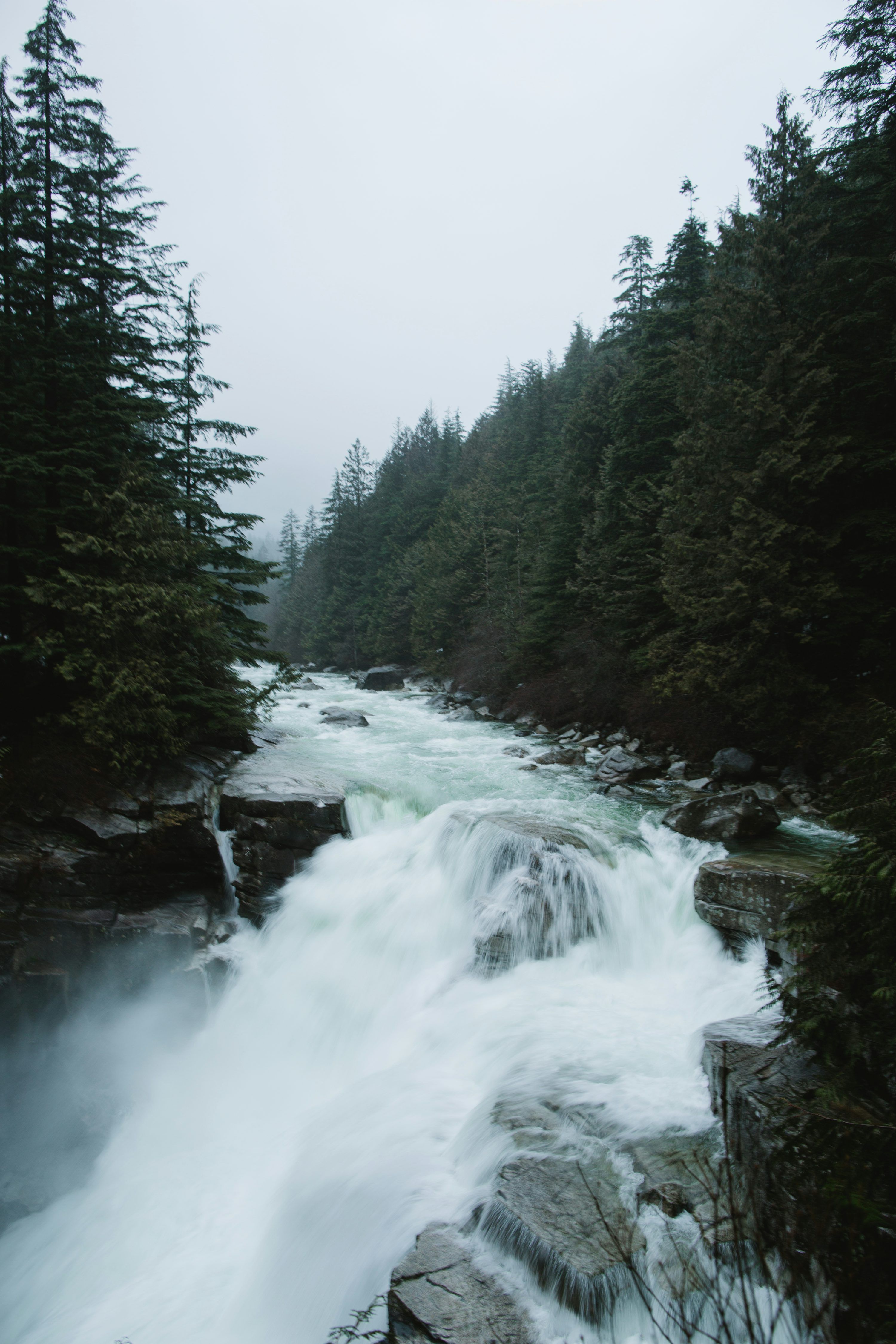 3000x4500 A river with Bow Falls and trees photo