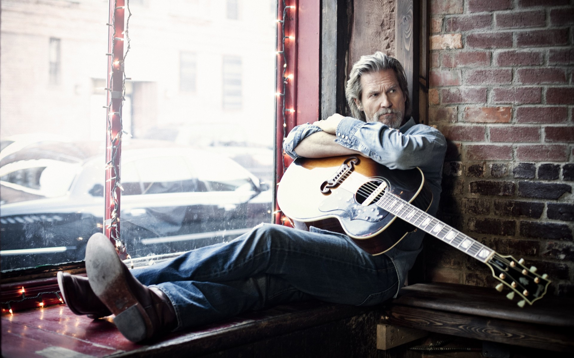 1920x1200 Jeff Bridges With Guitar Wallpaper, HD Celebrities 4K Wallpaper, Image and Background