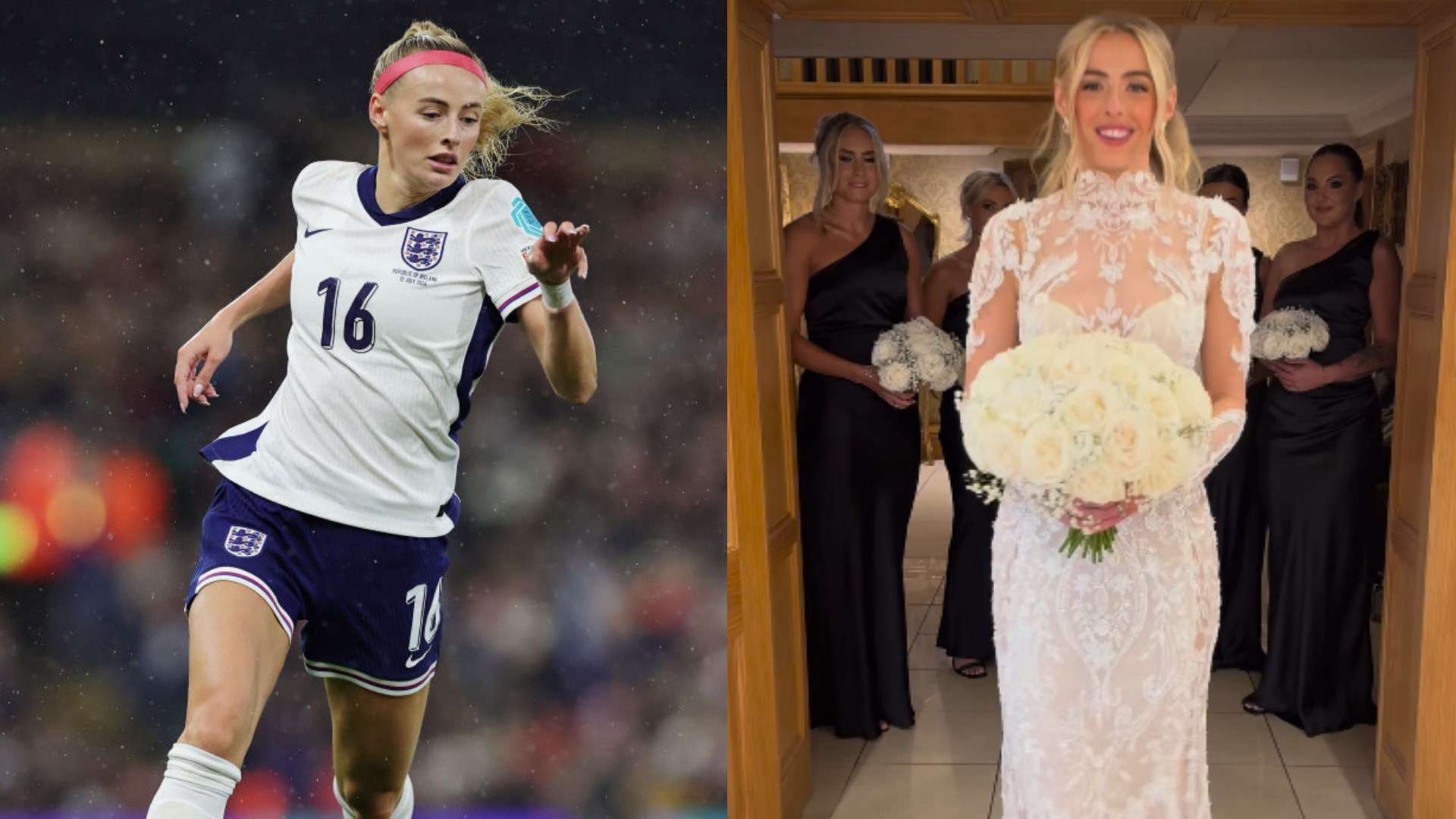 1920x1080 VIDEO: Lionesses star Chloe Kelly provides another glimpse into glitzy wedding day as Man City forward posts 'bridesmaids assemble' clip featuring Steph Houghton