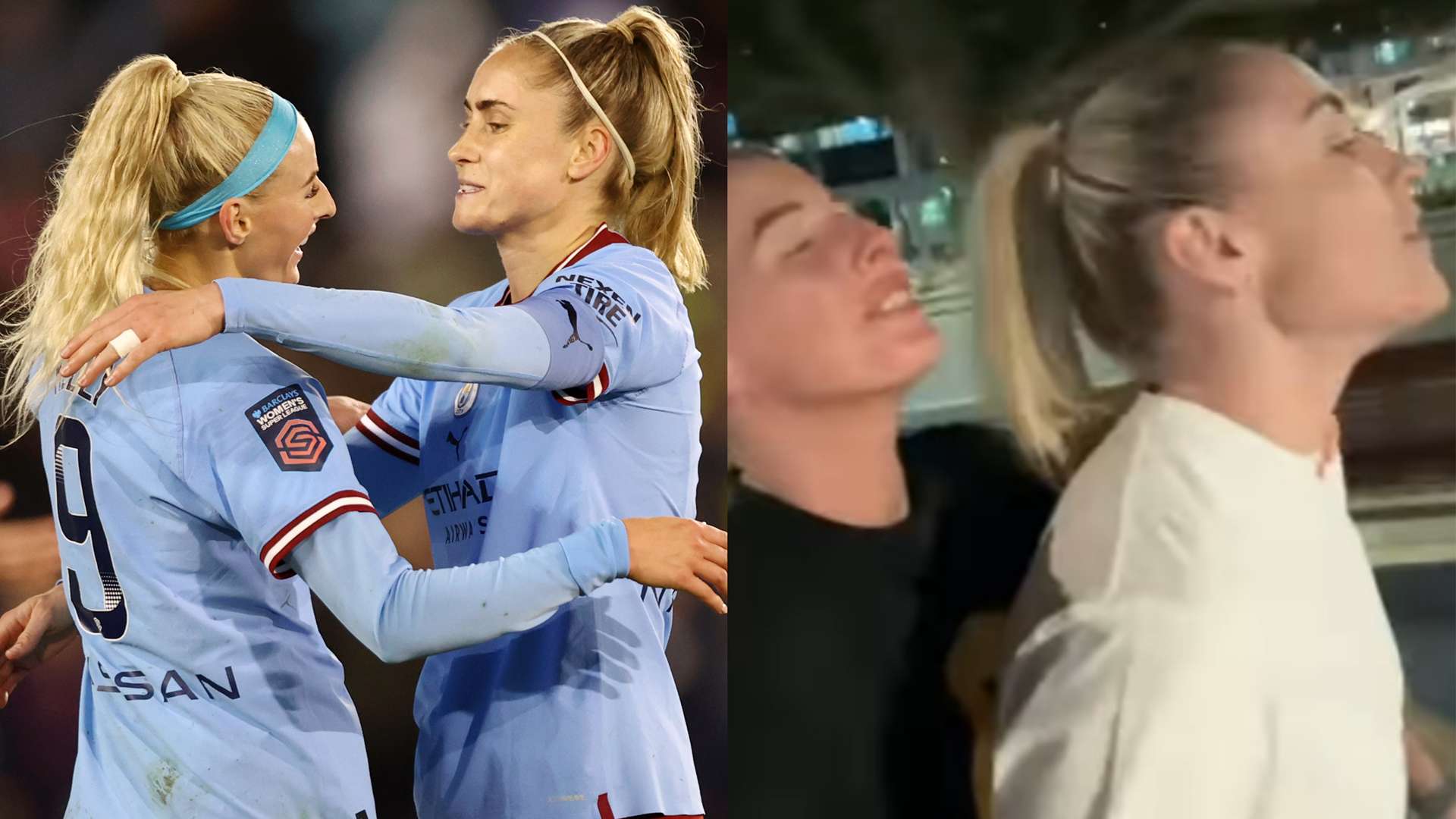 1920x1080 VIDEO: Titanic failure?! Lionesses legends Chloe Kelly & Steph Houghton channel Celine Dion during scooter singalong at Man City warm weather training camp