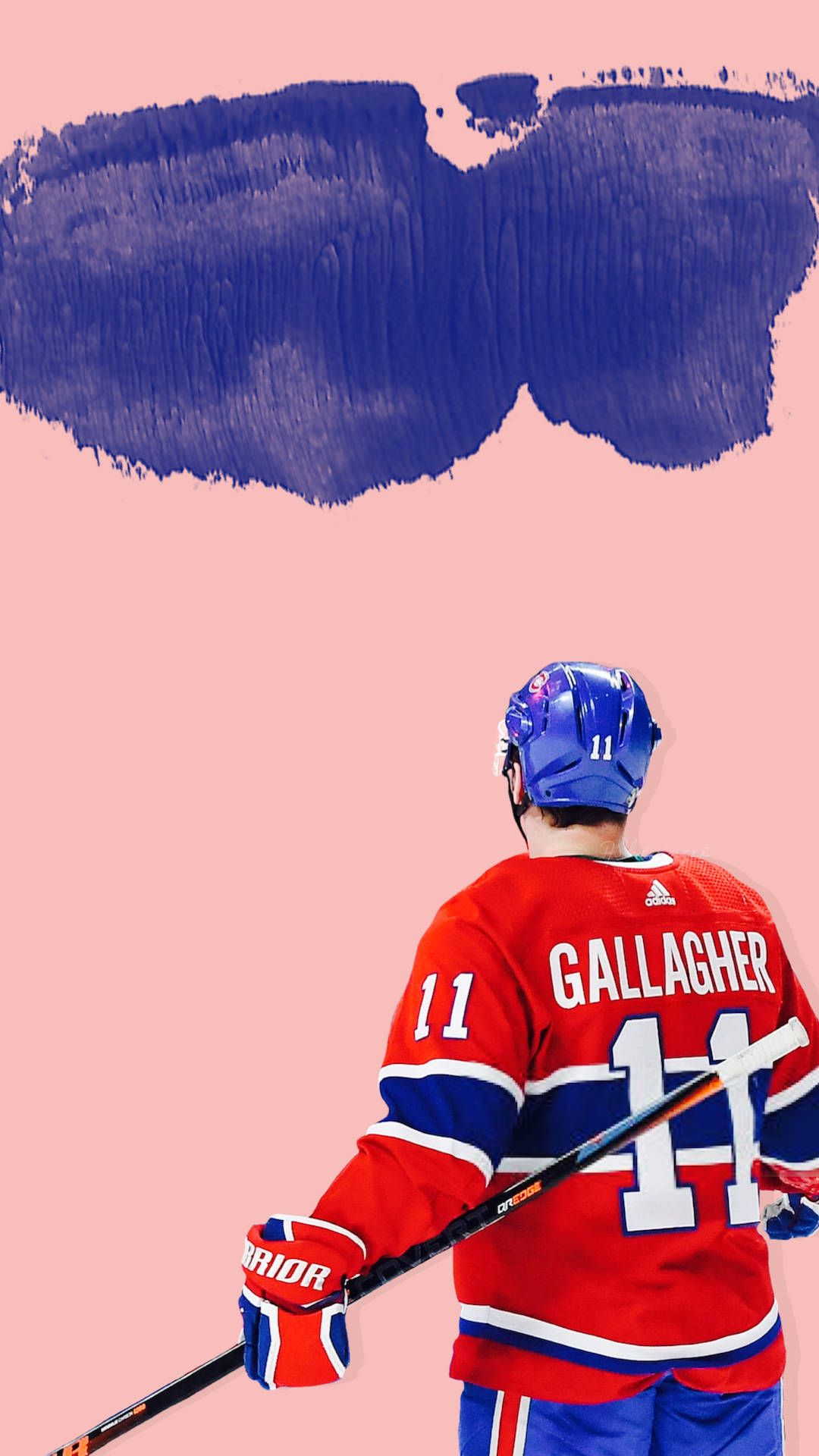 1080x1920 Download Brendan Gallagher Back View Jersey Wallpaper