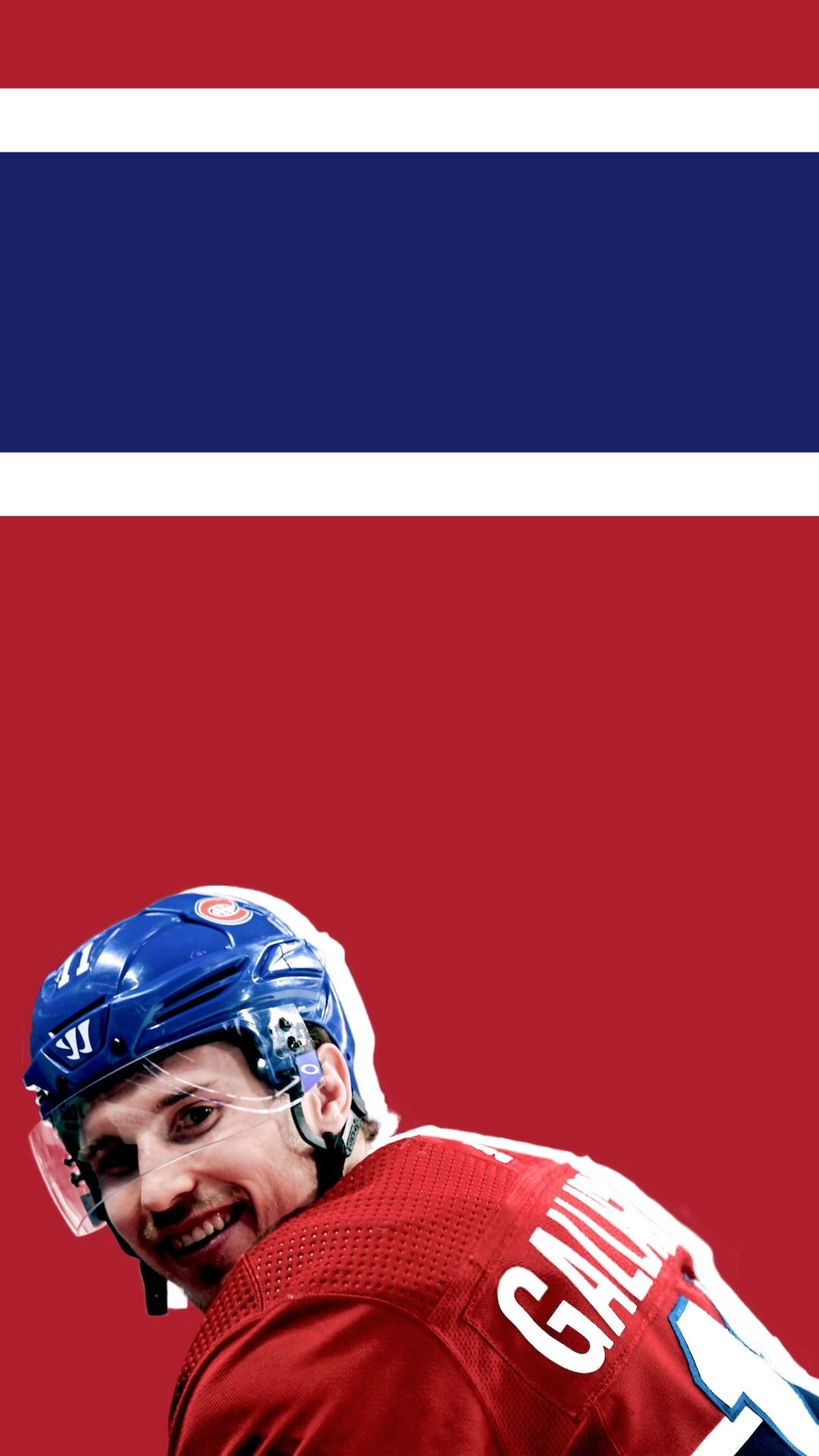 1080x1920 wallpaper • brendan gallagher + blue and red Requested by anon Credits of the wallpaper' elements and style go to their