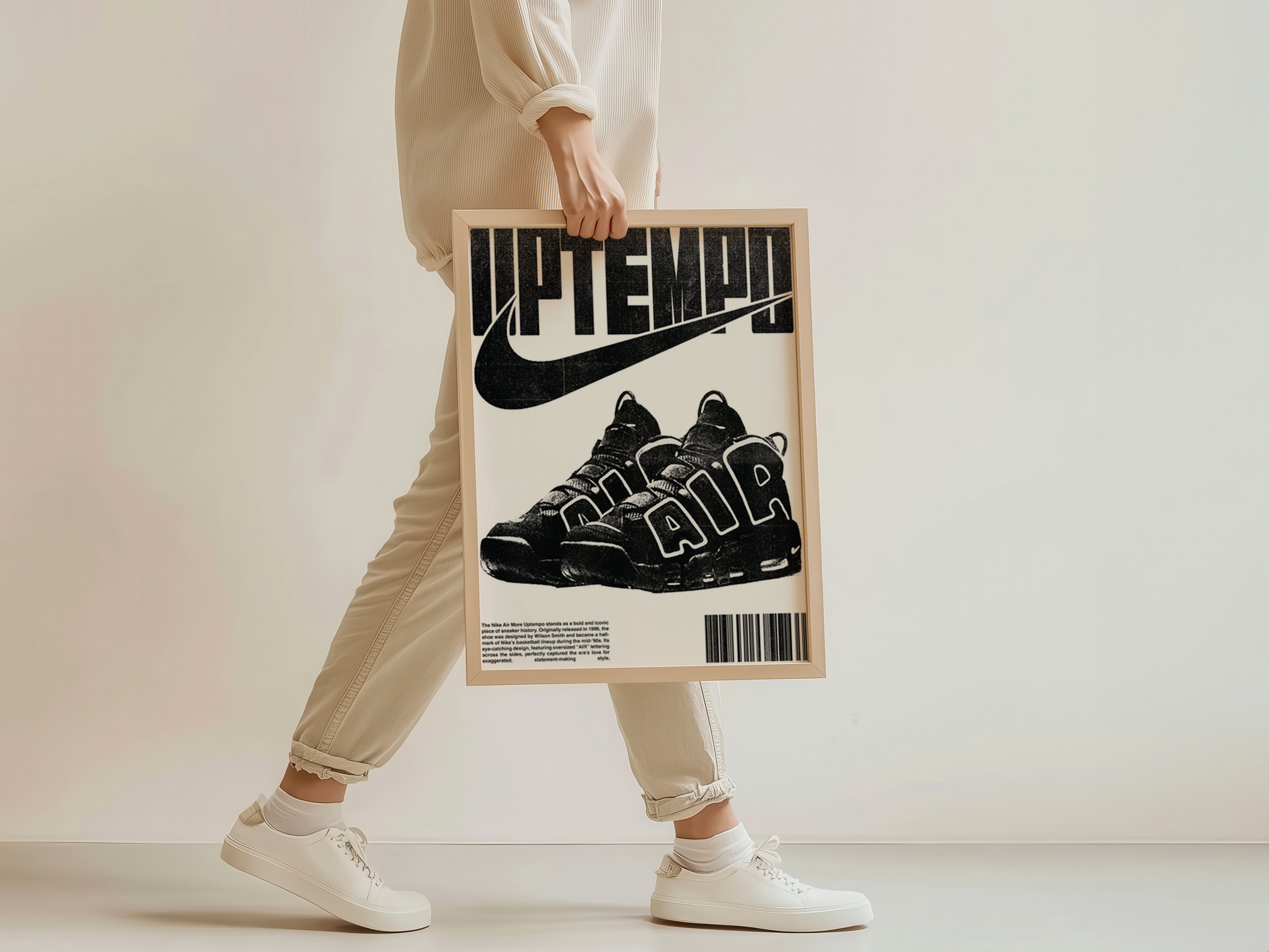 5334x4000 Nike Air More Uptempo Sneaker Poster & White