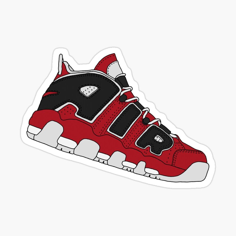 1000x1000 Air Max More Uptempo 'The Hoops Pack' Art Board Print