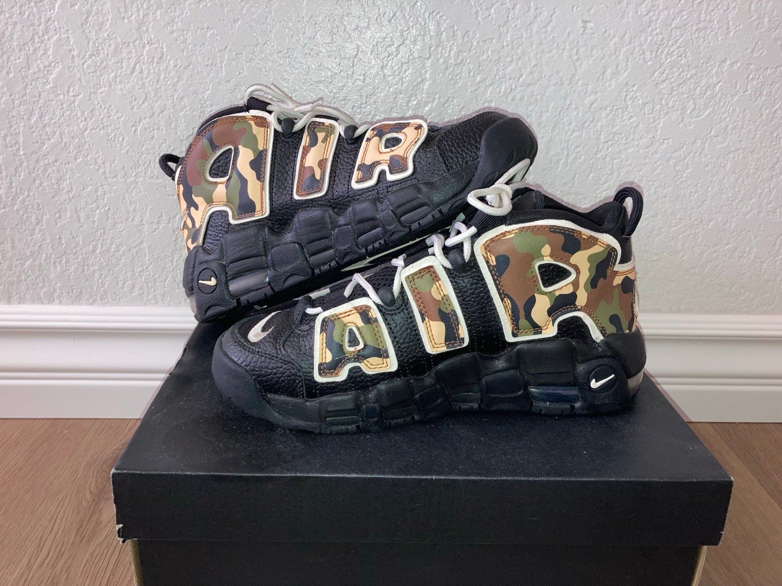 1600x1200 Nike Youth Air More Uptempo (QS) GS CAMO SIZE 6Y FITS WOMENS 7.5