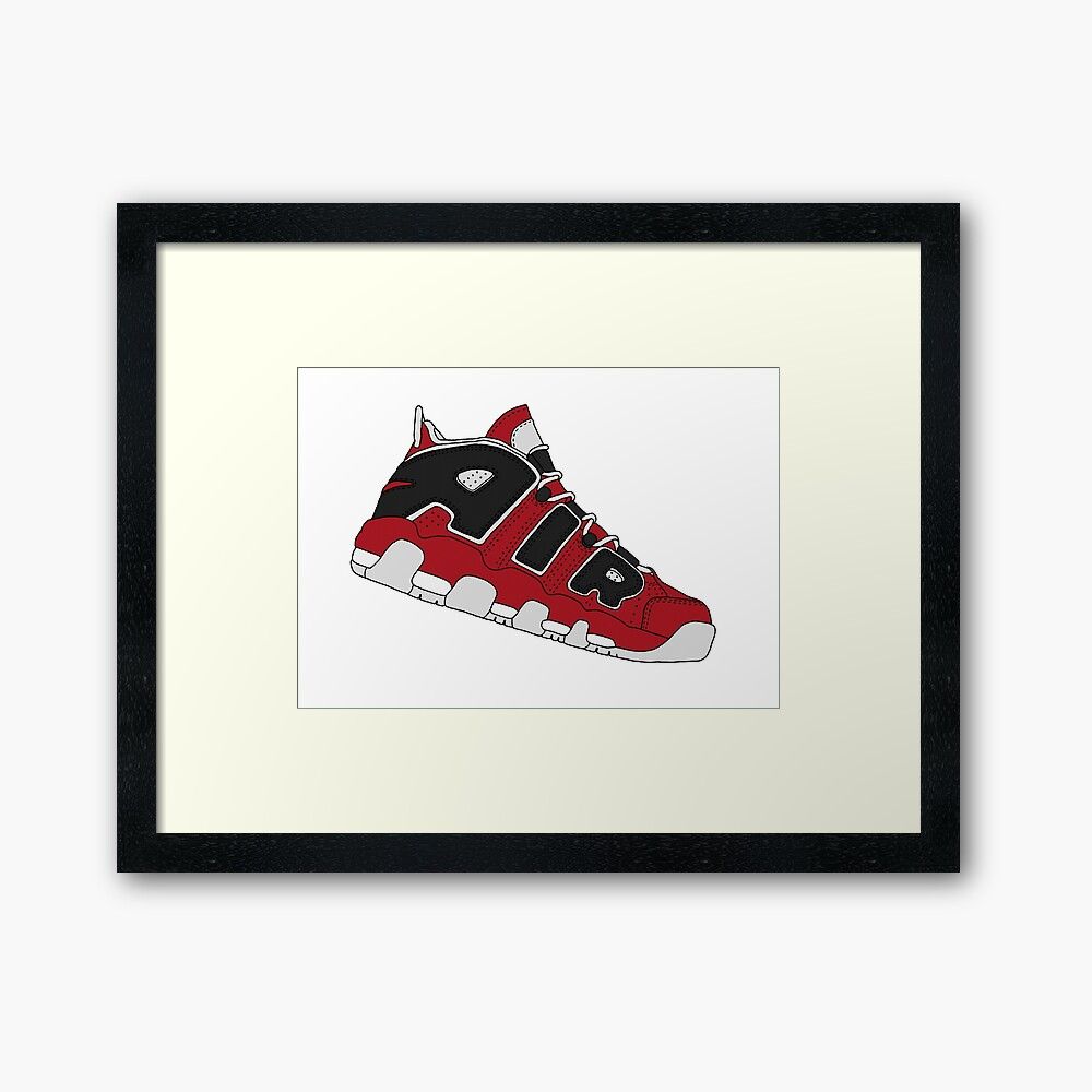 1000x1000 Air Max More Uptempo 'The Hoops Pack' Art Board Print