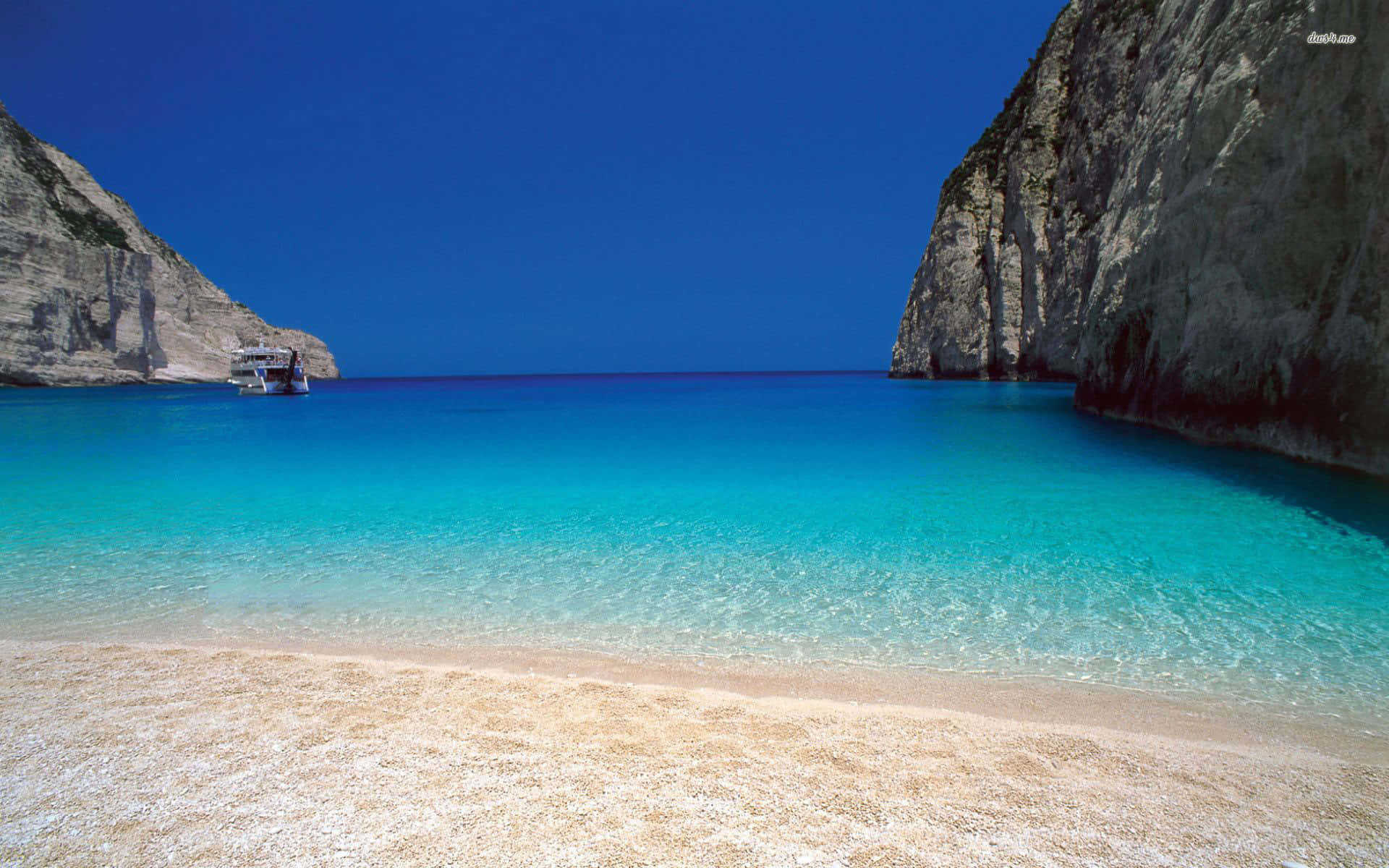 1920x1200 Download Pictureque Greek Beach at Sunset Wallpaper