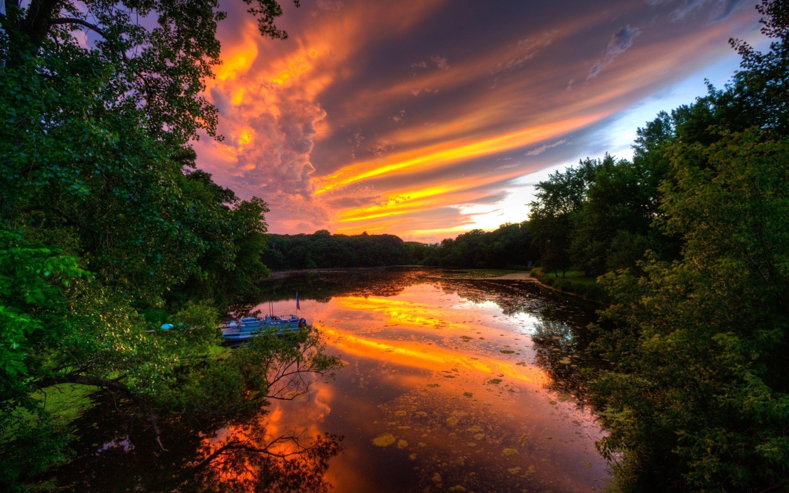 2560x1600 Pretty Sunset Trees & Sea wallpaper. Pretty Sunset Trees & Sea