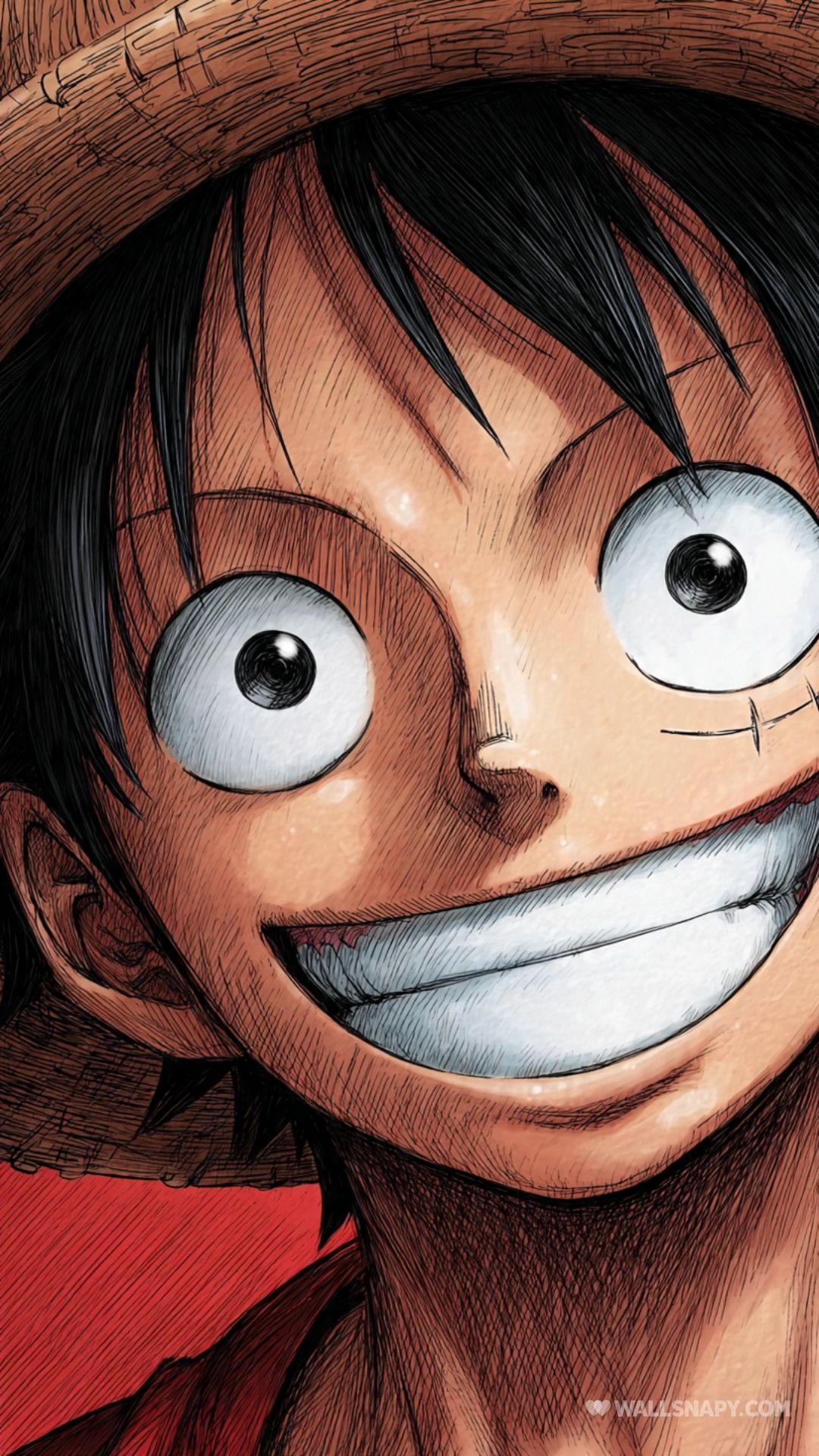 1080x1920 Luffy straw hat shadow portrait wallpaper