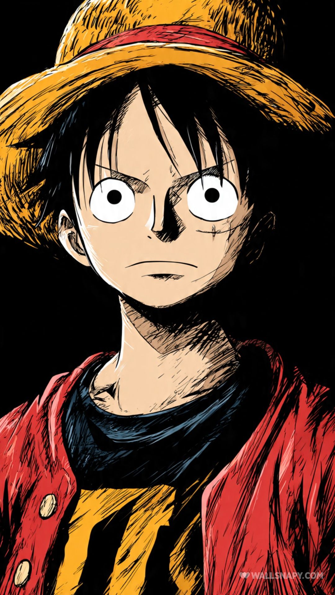 1080x1920 Minimal luffy straw hat cute wallpaper