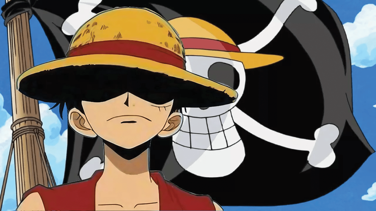 1200x675 Luffy One Straw Hat Jolly Roger Flag HD Wallpaper: Pirate Flag, One Piece, Monkey Luffy, Jolly