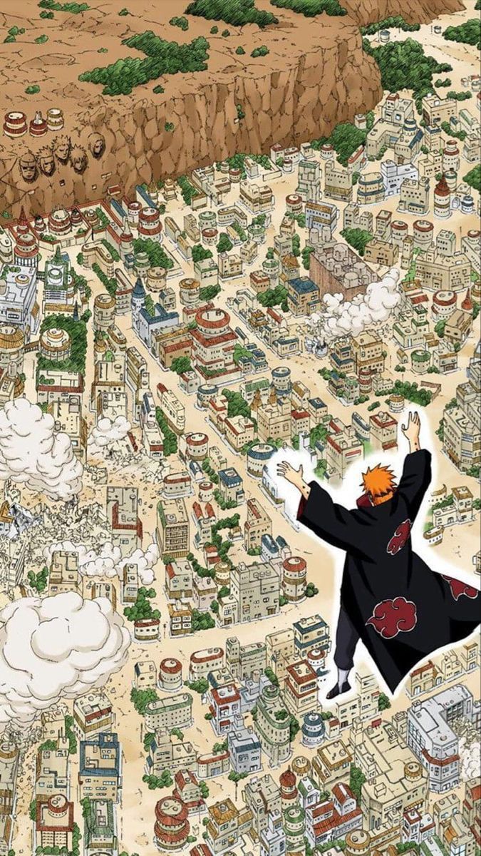 675x1200 Naruto Shippuden / pain / Konoha / wallpaper