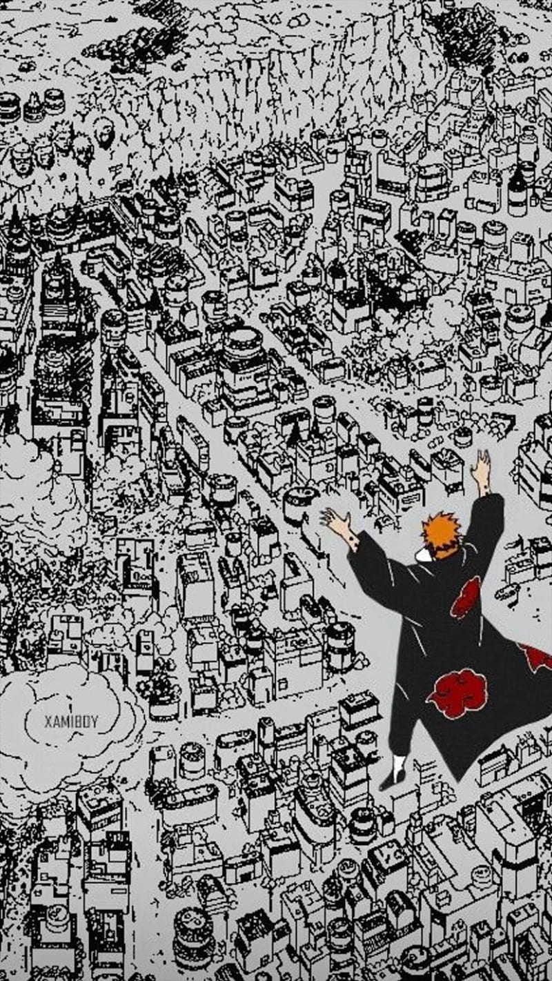 800x1422 Shinra Tensei, konoha, naruto, pain, shippuden, HD phone wallpaper