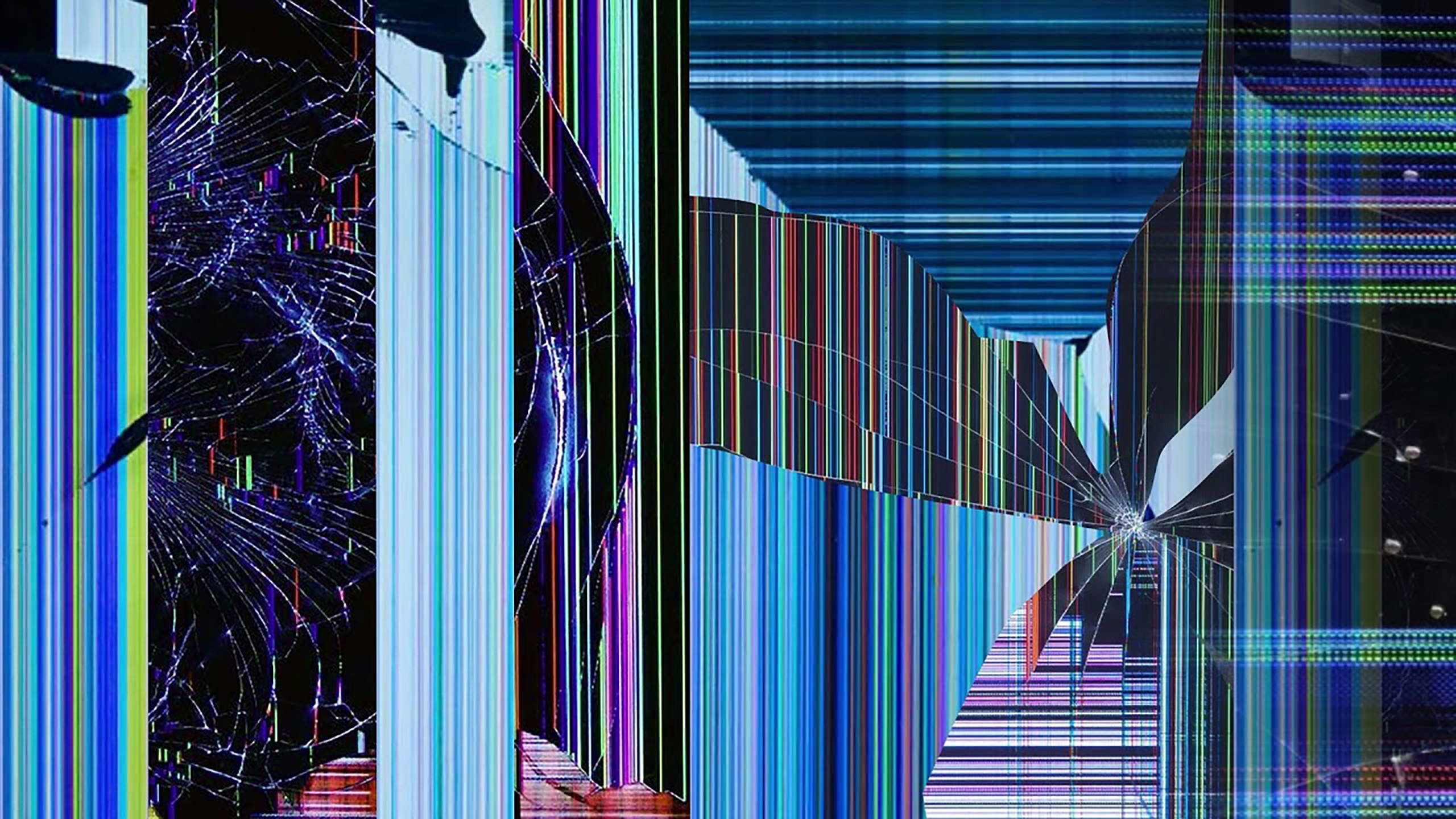 2560x1440 Cracked & Broken Screen Wallpaper Prank For Laptops & TVs