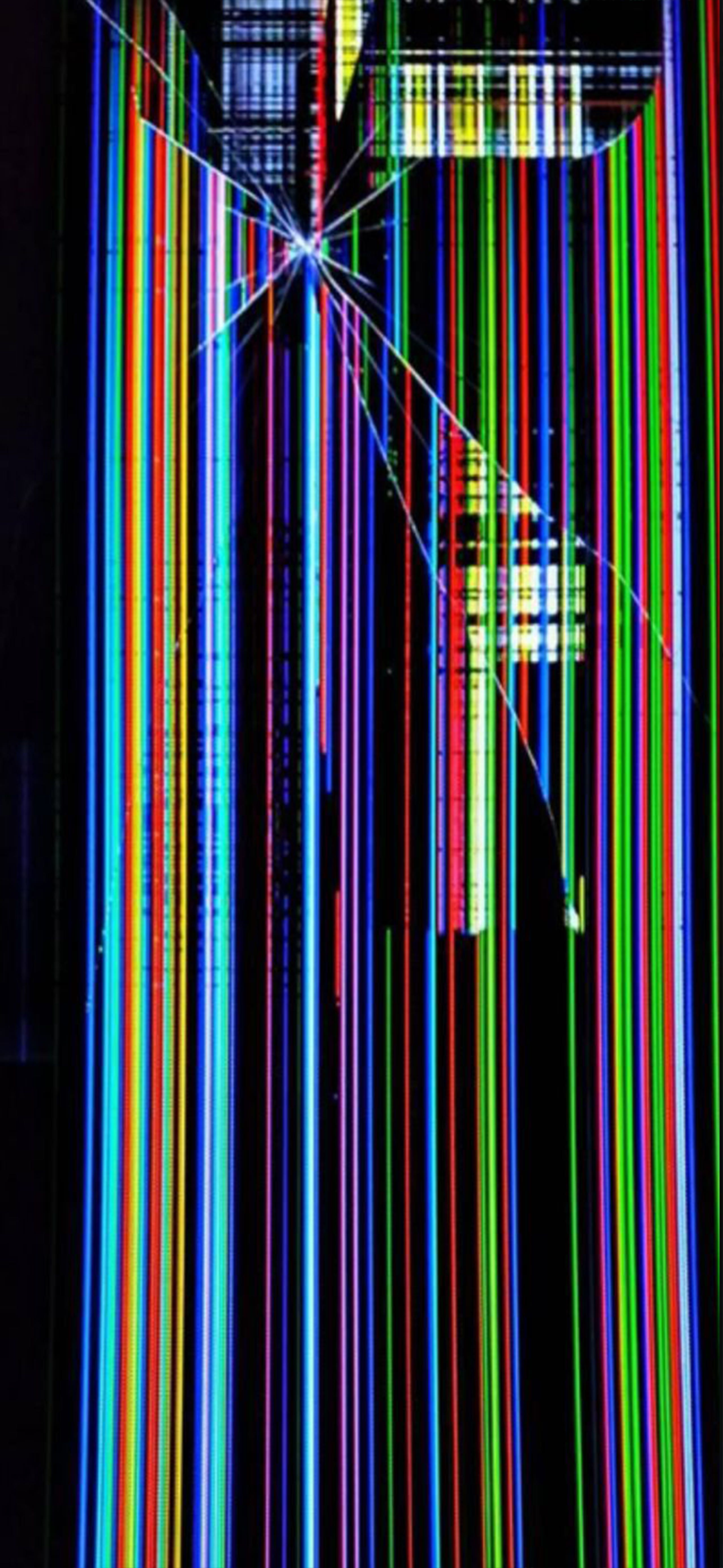 2556x5541 Broken Cracked Screen Wallpaper For iPhone, iPad or Tablets