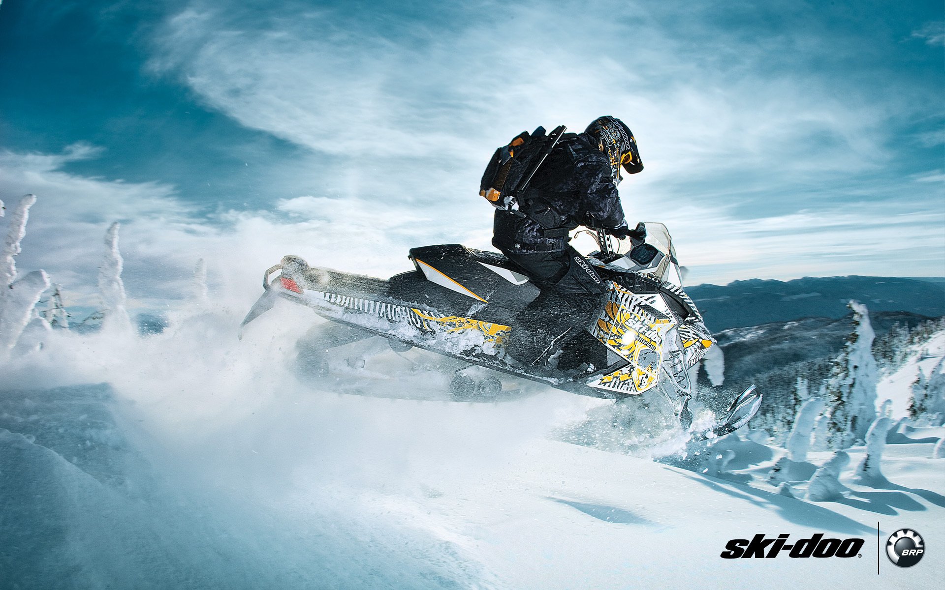 1920x1200 Wallpaper snow, jump, sport, snow, snowmobile, Sport, backcountry for mobile and desktop, section спорт, resolution 1920x1200