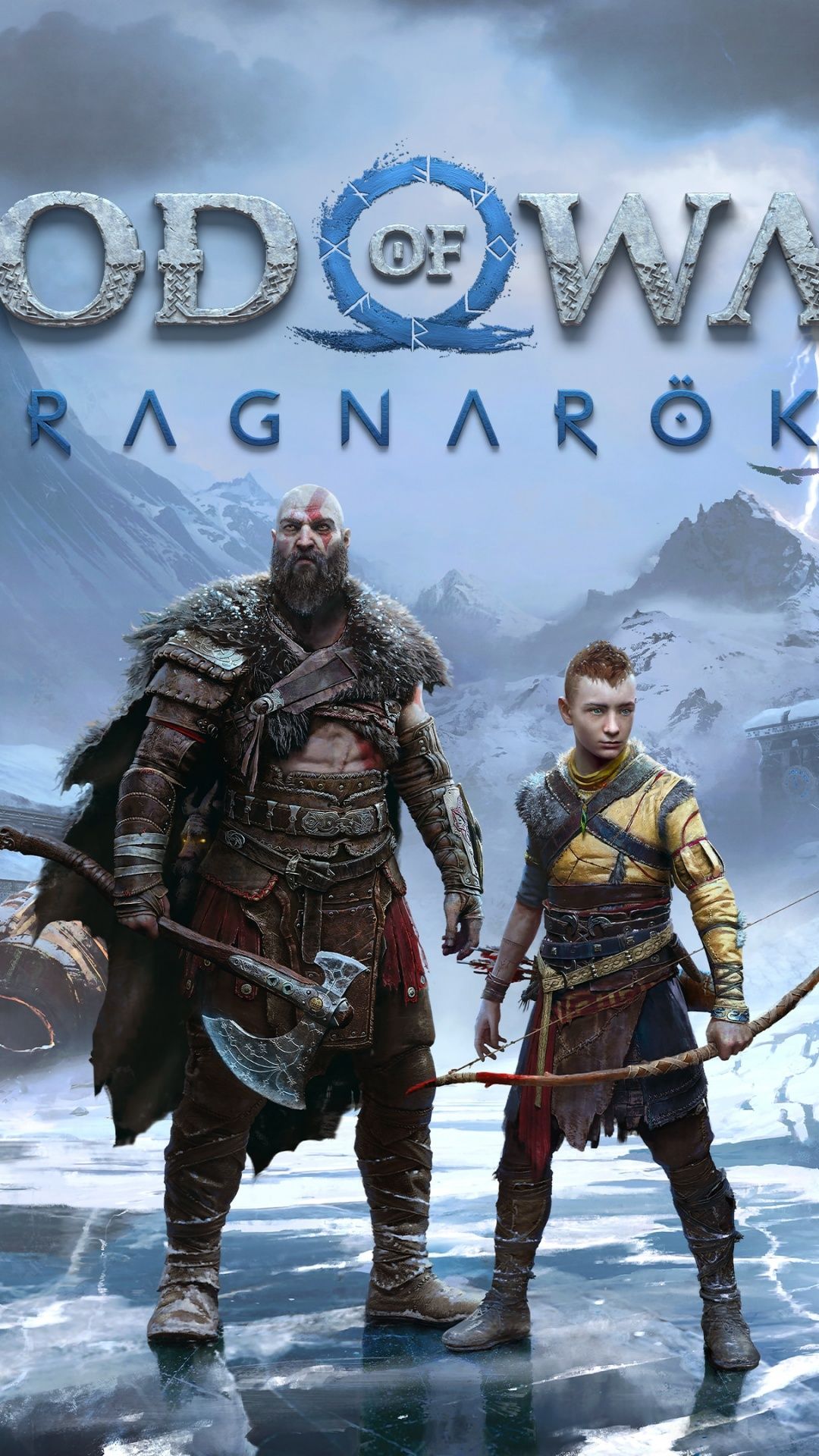 1080x1920 God of War Ragnarök Wallpaper 4K, Game Art, Kratos, Atreus