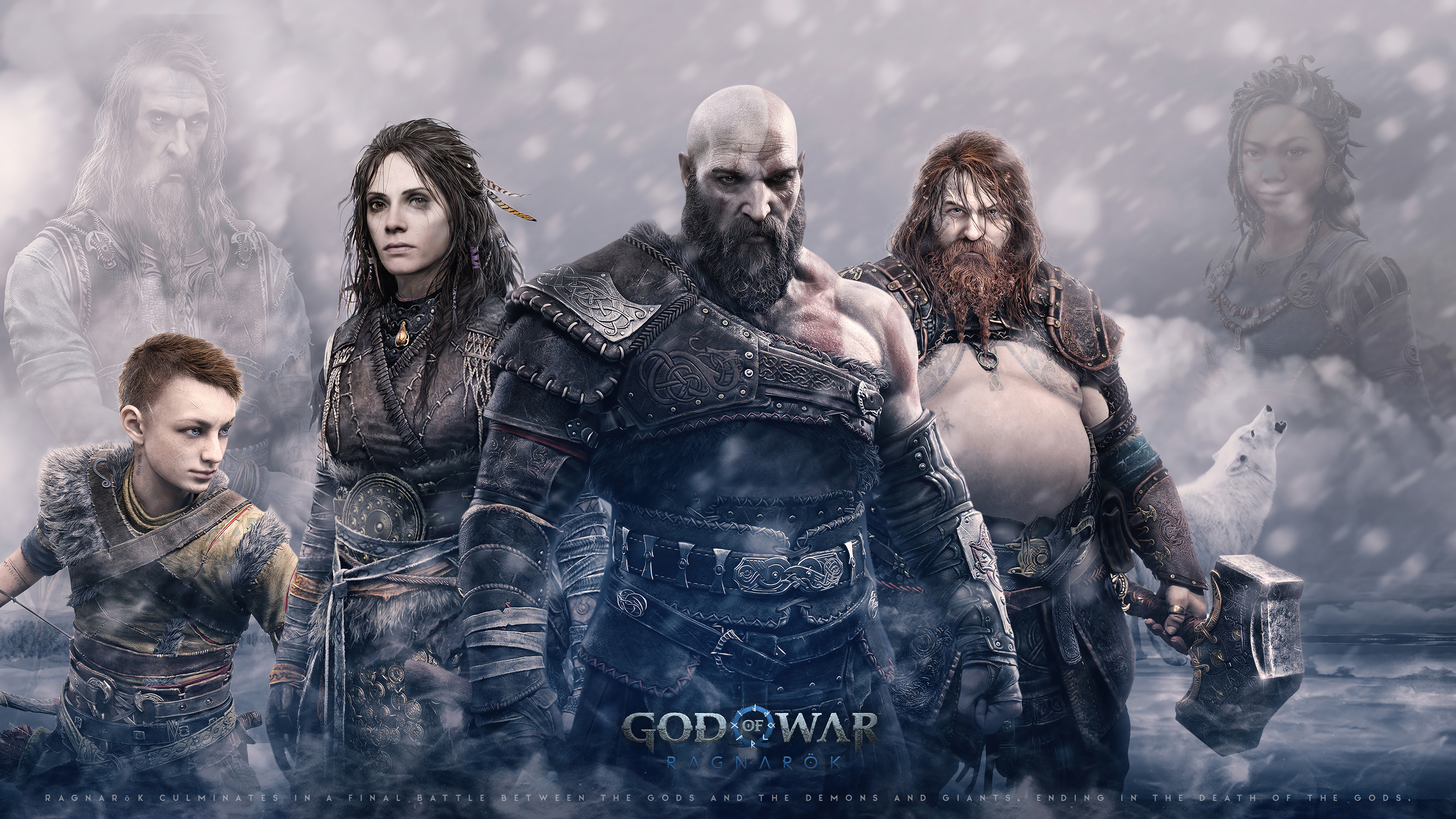 3840x2160 Kratos and Atreus in God of War Ragnarok Wallpaper, HD Games 4K Wallpaper, Image and Background
