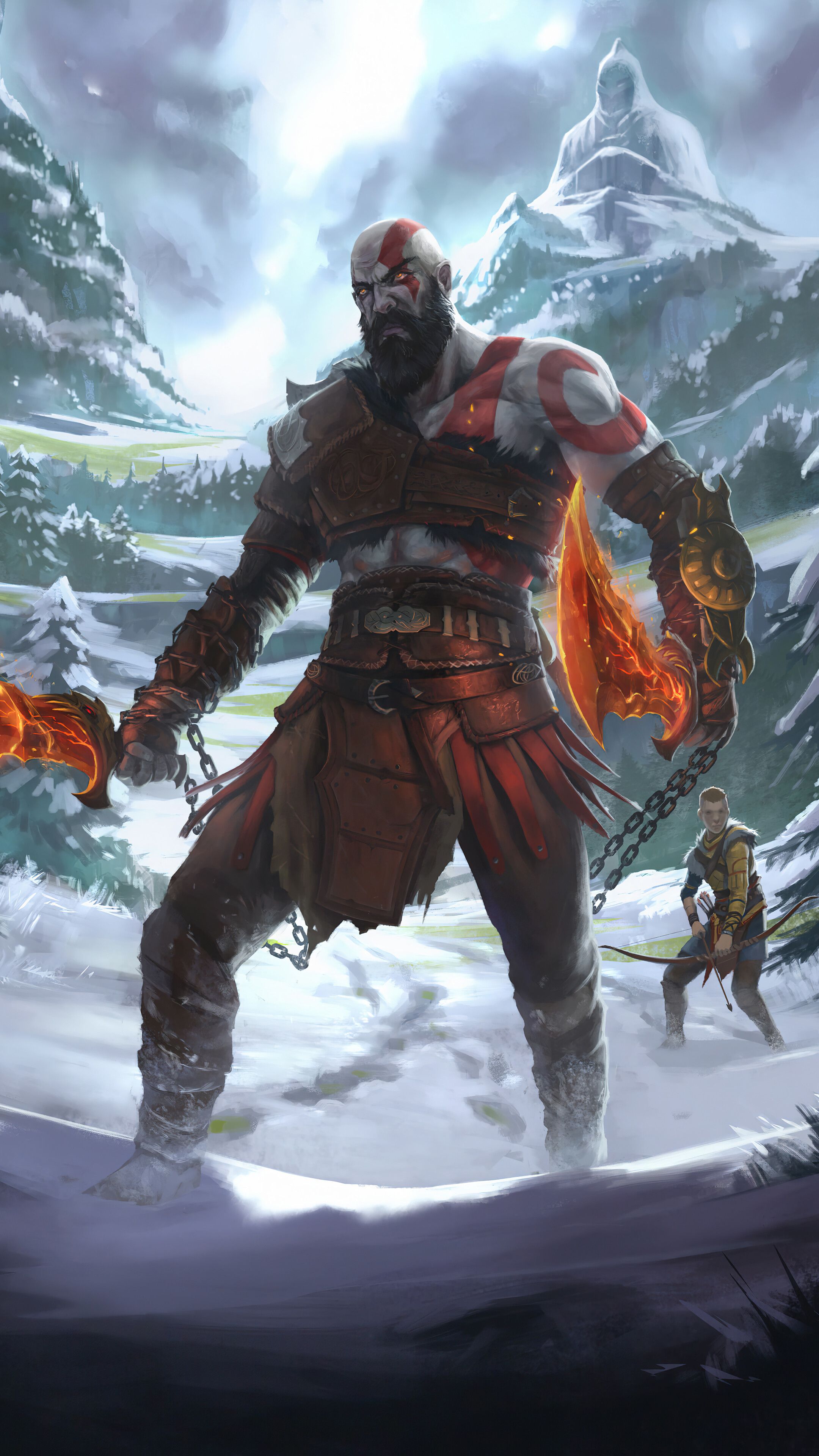 2160x3840 Kratos God of War Ragnarok Art 4K Wallpaper iPhone HD Phone j