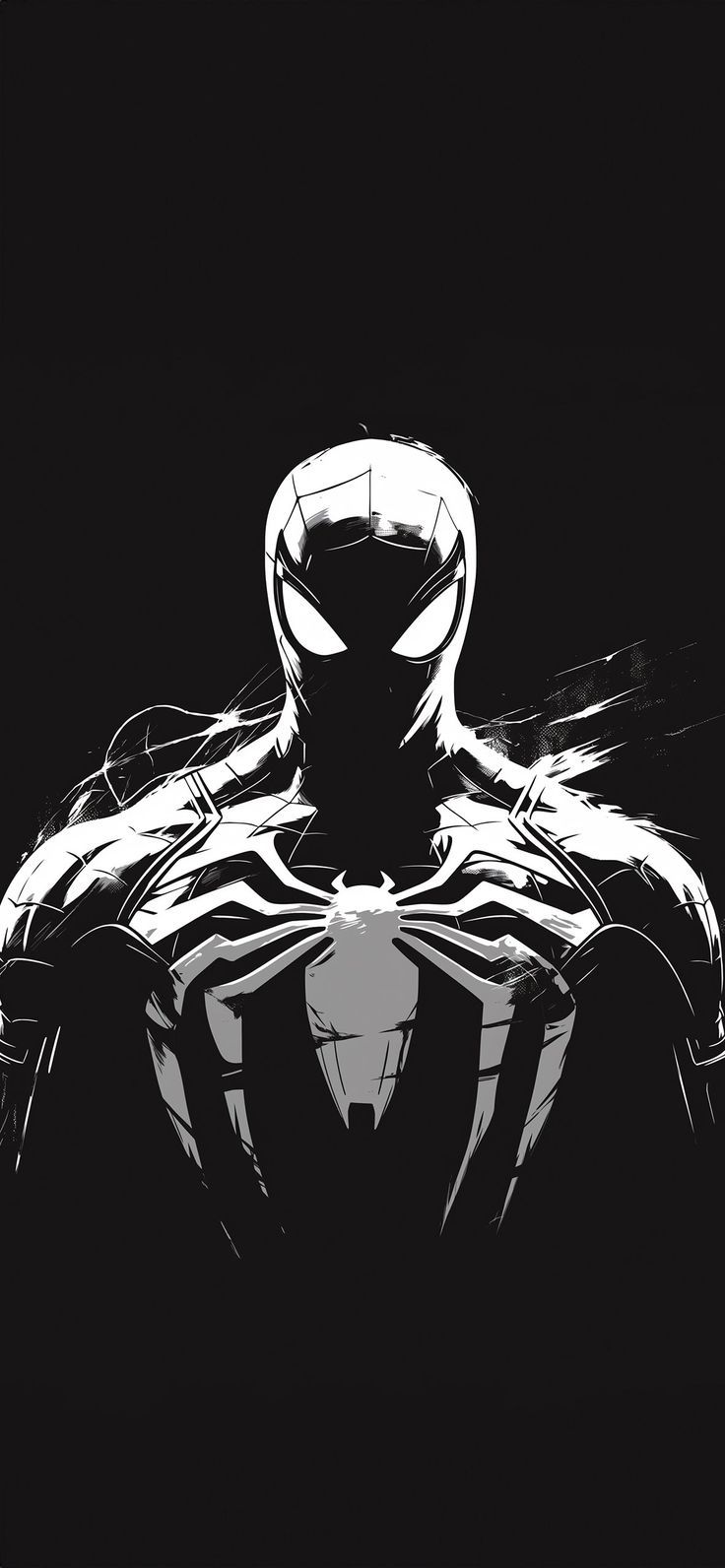 736x1592 Spiderman Symbiote Suit Wallpaper. Spider Man Wallpaper Black And White, Spider Man Wallpaper, Black Spider