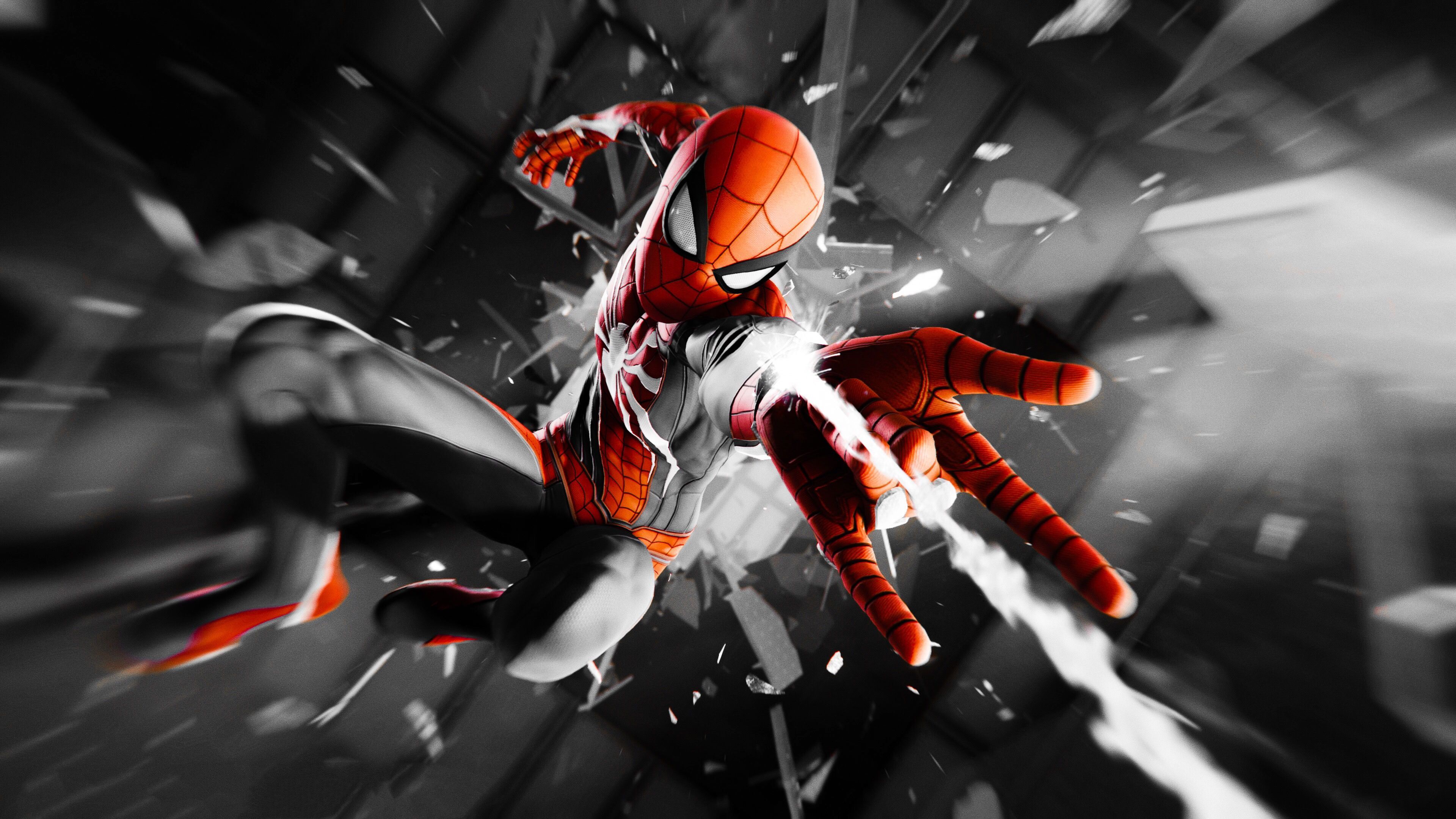 3840x2160 Spiderman 4k Monochrome Wallpaper, HD Superheroes Wallpaper, 4k Wallpaper , Image, Background, Photos and Picture