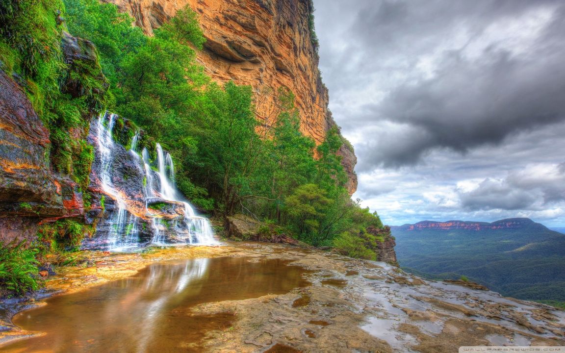 1152x720 Katoomba Falls, Blue Mountains National Park, New South Wales, Australia 4K UHD Wallpaper for UltraHD Desktop and TV : Widescreen and UltraWide Display : Smartphone and Tablet Devices
