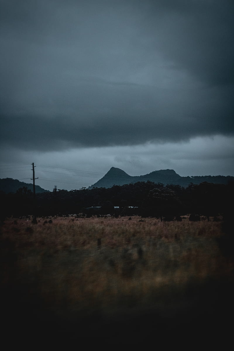 800x1200 Gloomy Range, australia, country, dark, moody, mountains, nature, rain, rural, HD phone wallpaper