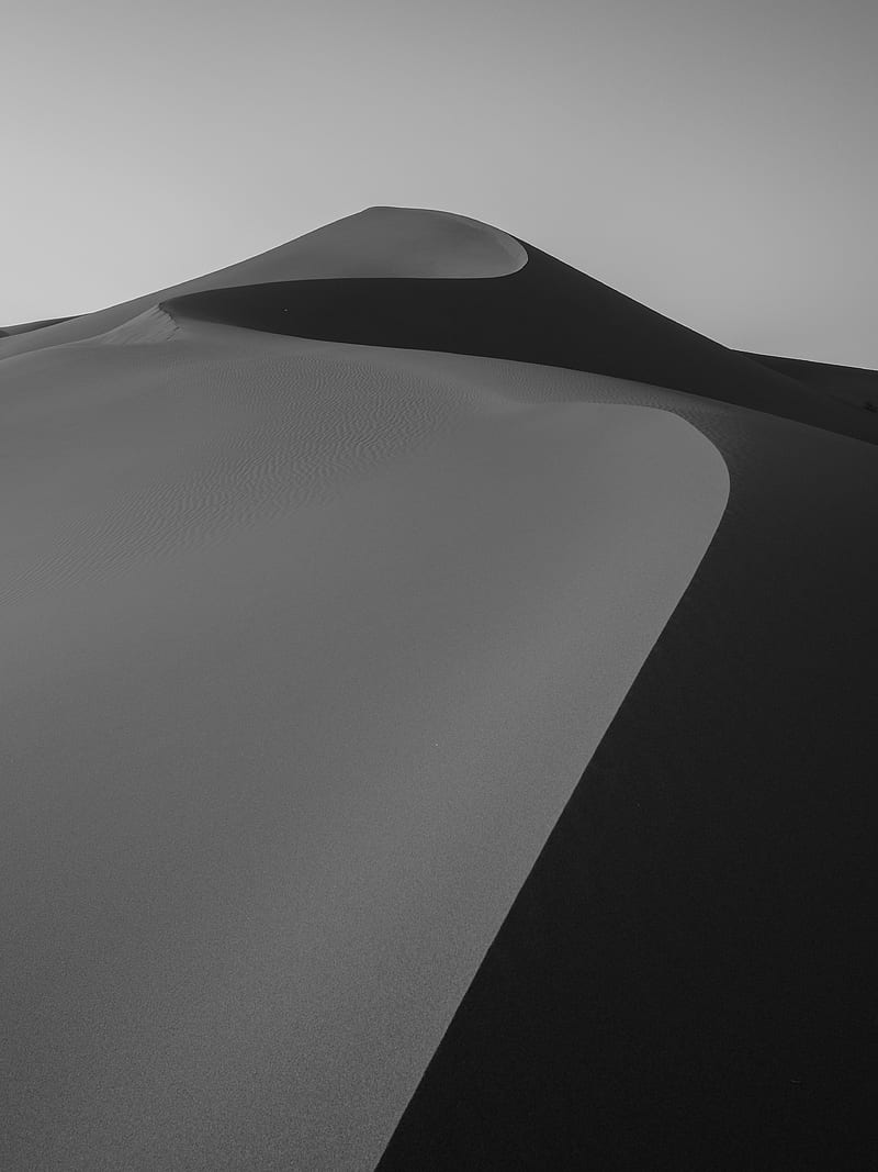 800x1067 Desert, sand, bw, dunes, winding, HD phone wallpaper