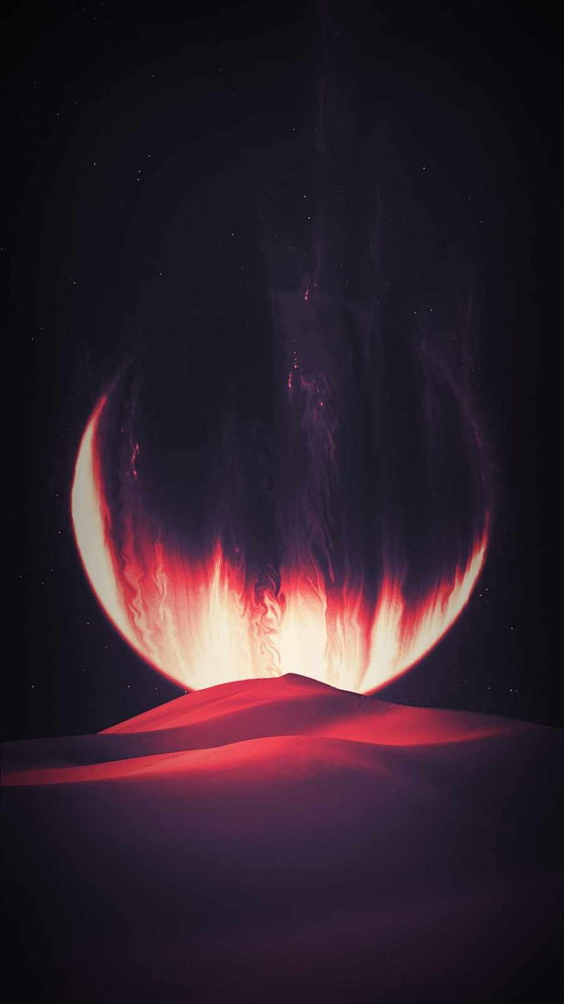 800x1422 Dune Planet, Red, Planet, Dune, Black, Yellow, ıphone, Space, HD Phone Wallpaper