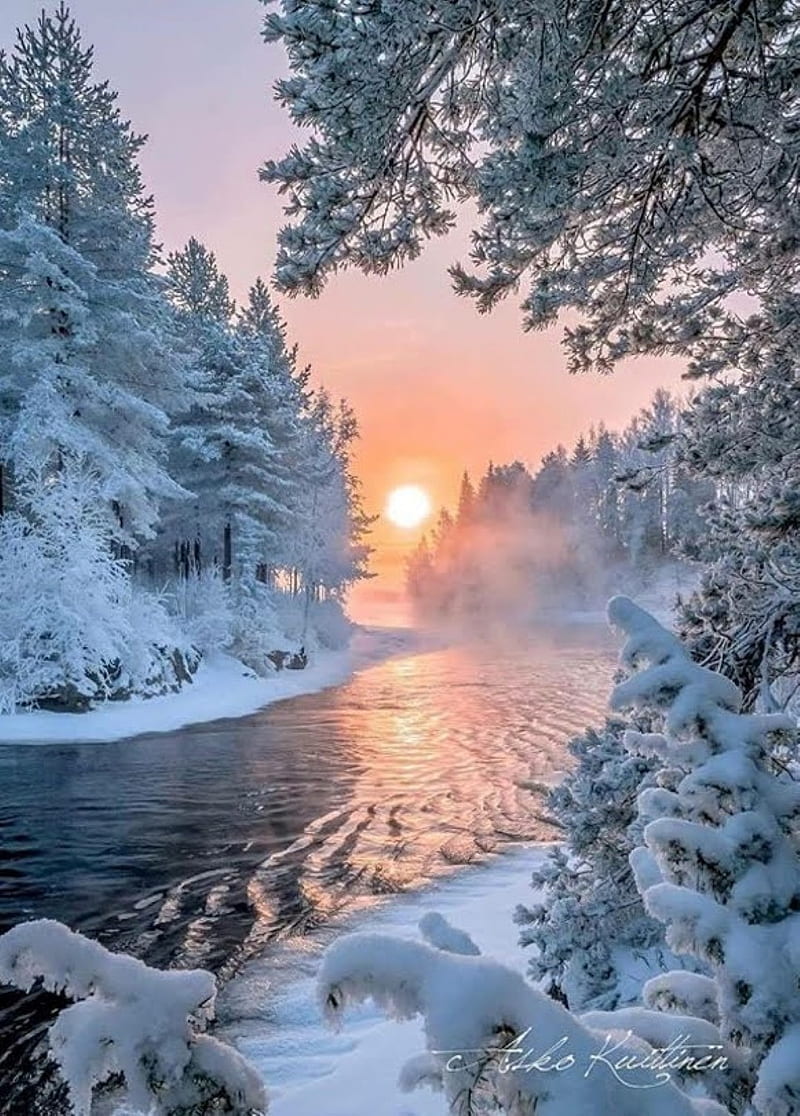 800x1116 Winter sun, landscape, HD phone wallpaper