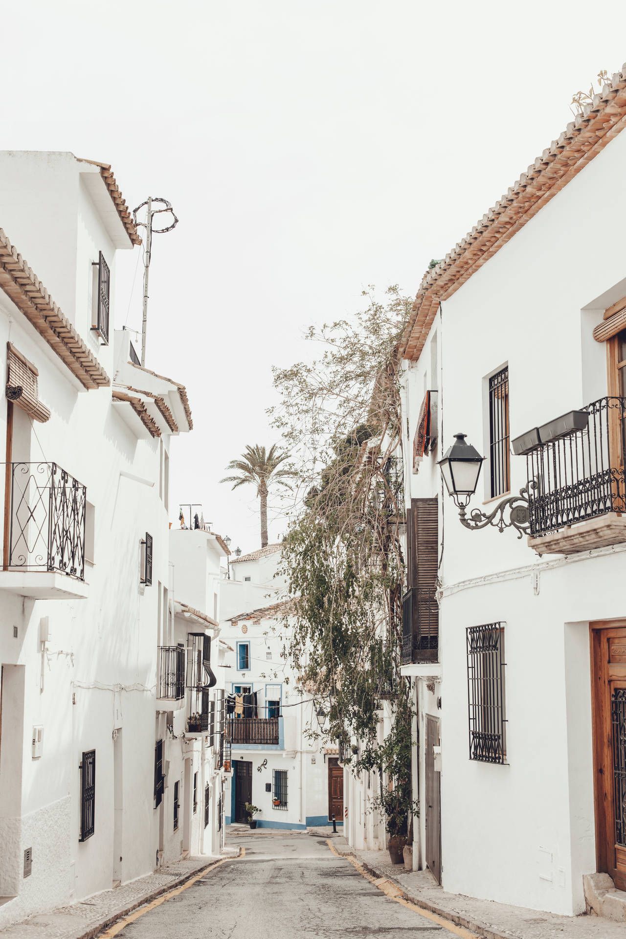 1280x1920 Download White Aesthetic Village Wallpaper
