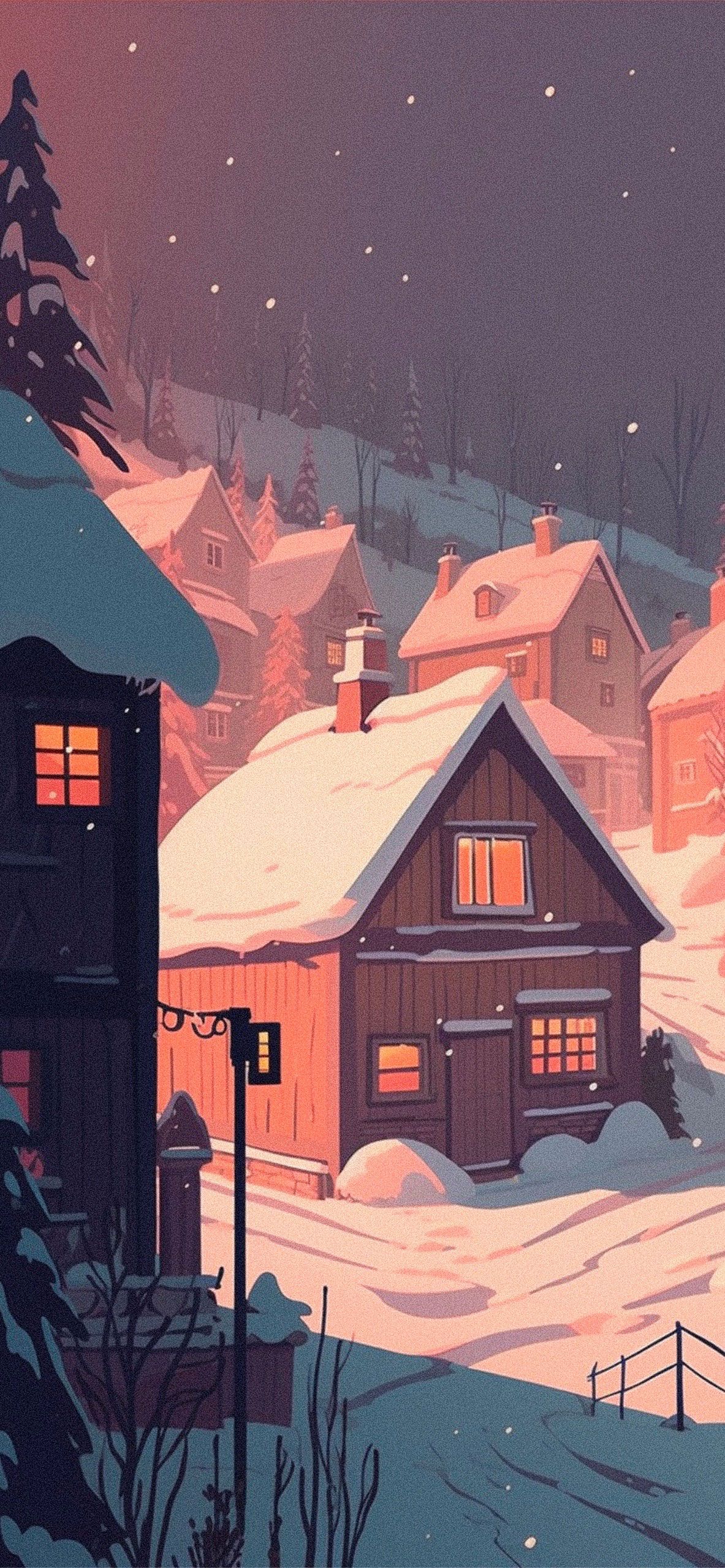 1183x2560 Village Aesthetic Wallpaper