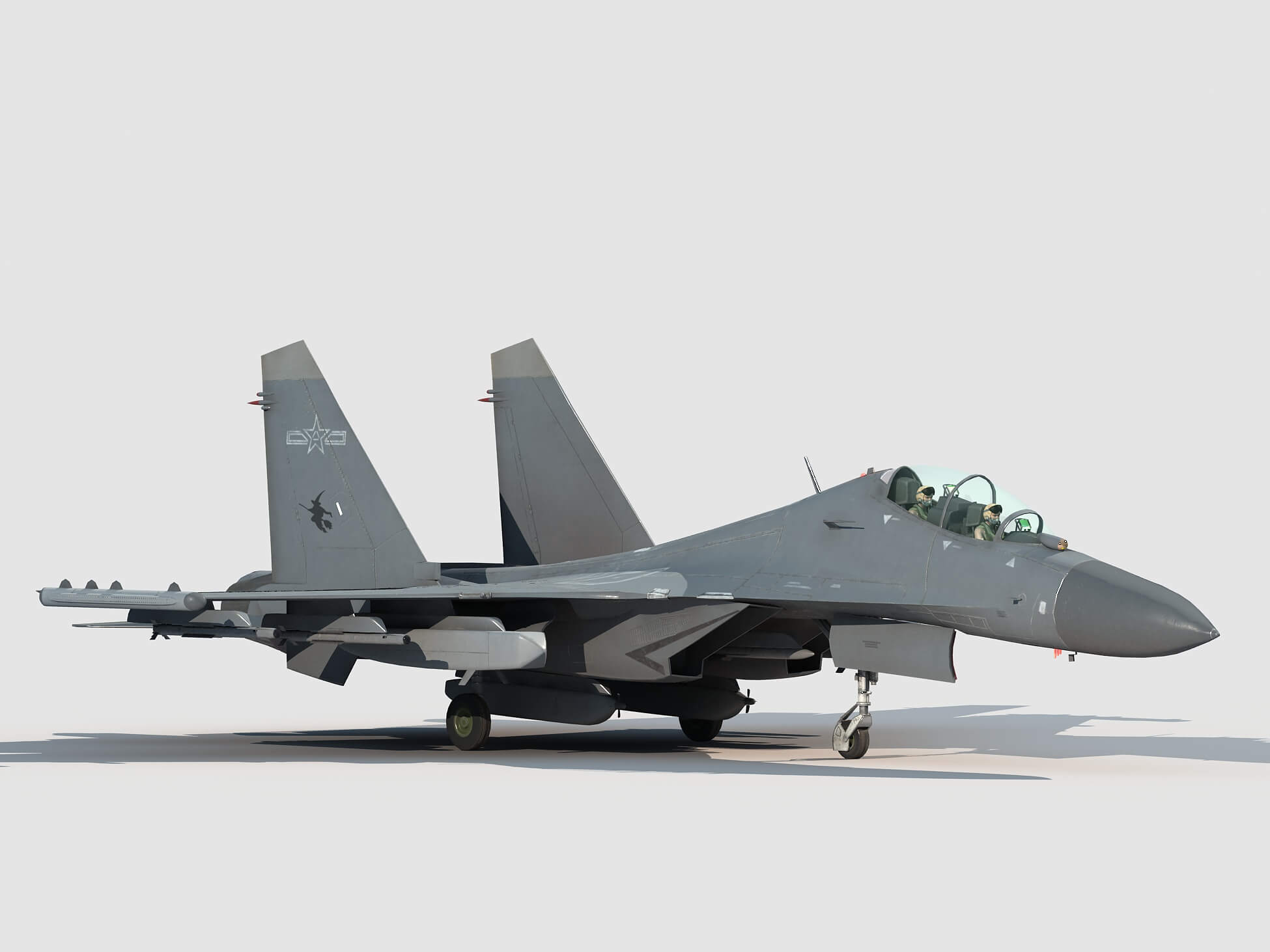 1950x1463 Shenyang J 16 D Ew 3D Model