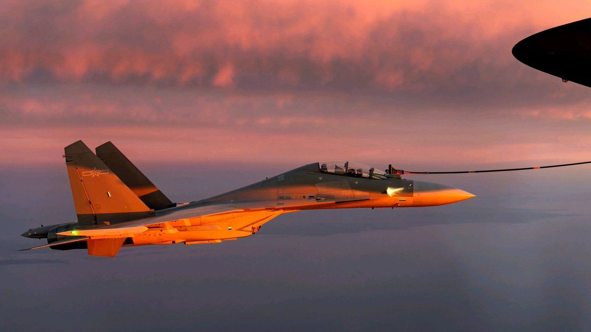 1200x675 Flanker Sunrise! A Shenyang J 16 Refuelling During Routine Training. Recent Reports Suggest That The J 16 Fleet In Chinese Service Has Surpassed 350 Aircraft, Making It The Most Widely Deployed Flanker Variant In