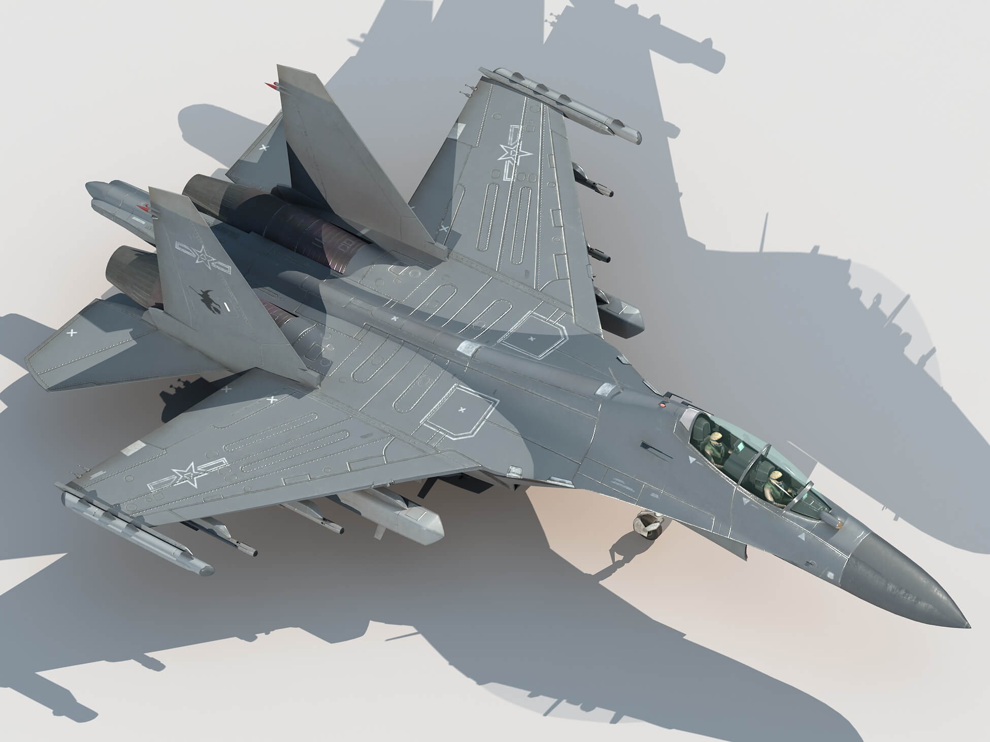 1950x1463 Shenyang J 16 D Ew 3D Model