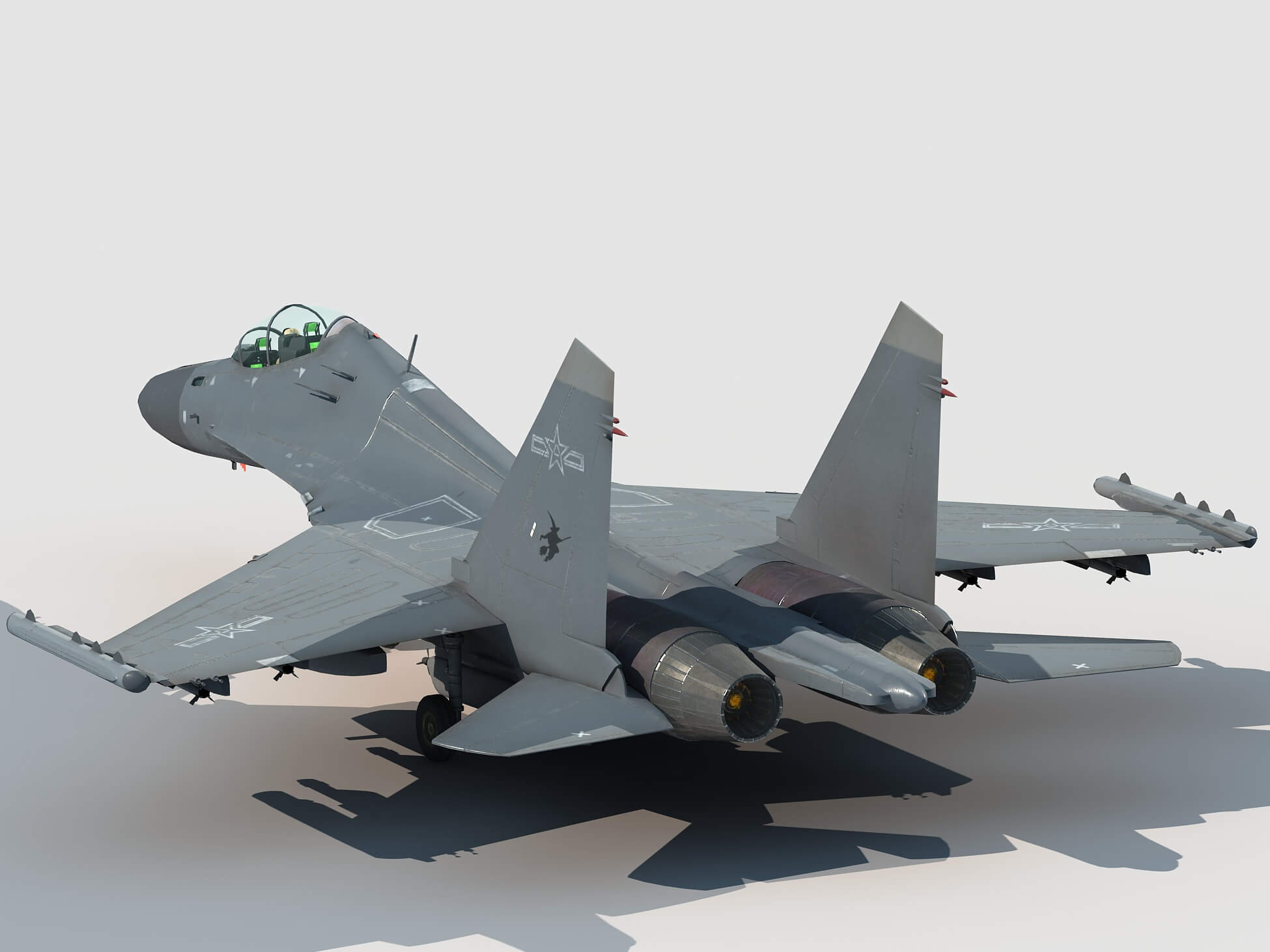 1950x1463 Shenyang J 16 D Ew 3D Model