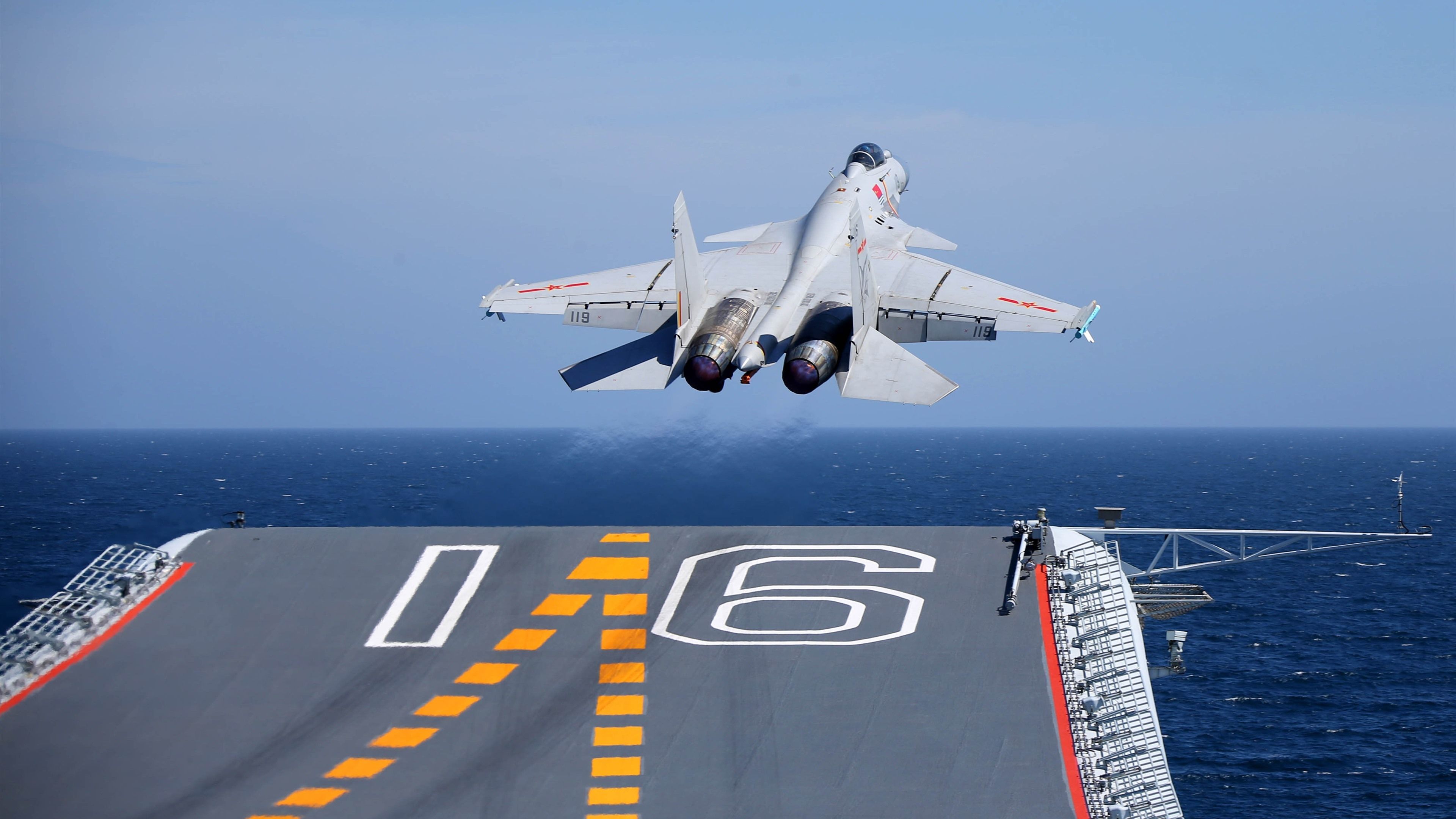 3840x2160 Wallpaper Shenyang J 15 Fighter Take Off From Carrier 3840x2160 UHD 4K Picture, Image