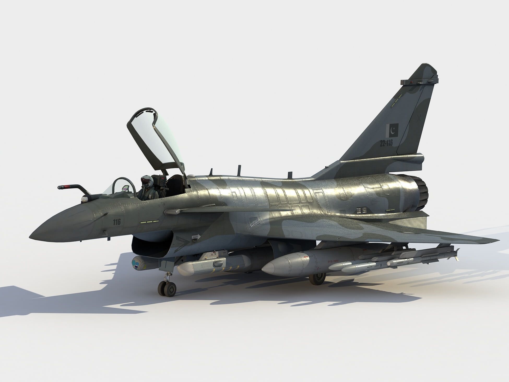 1950x1463 Chengdu J 10C Vigorous Dragon 3D Model