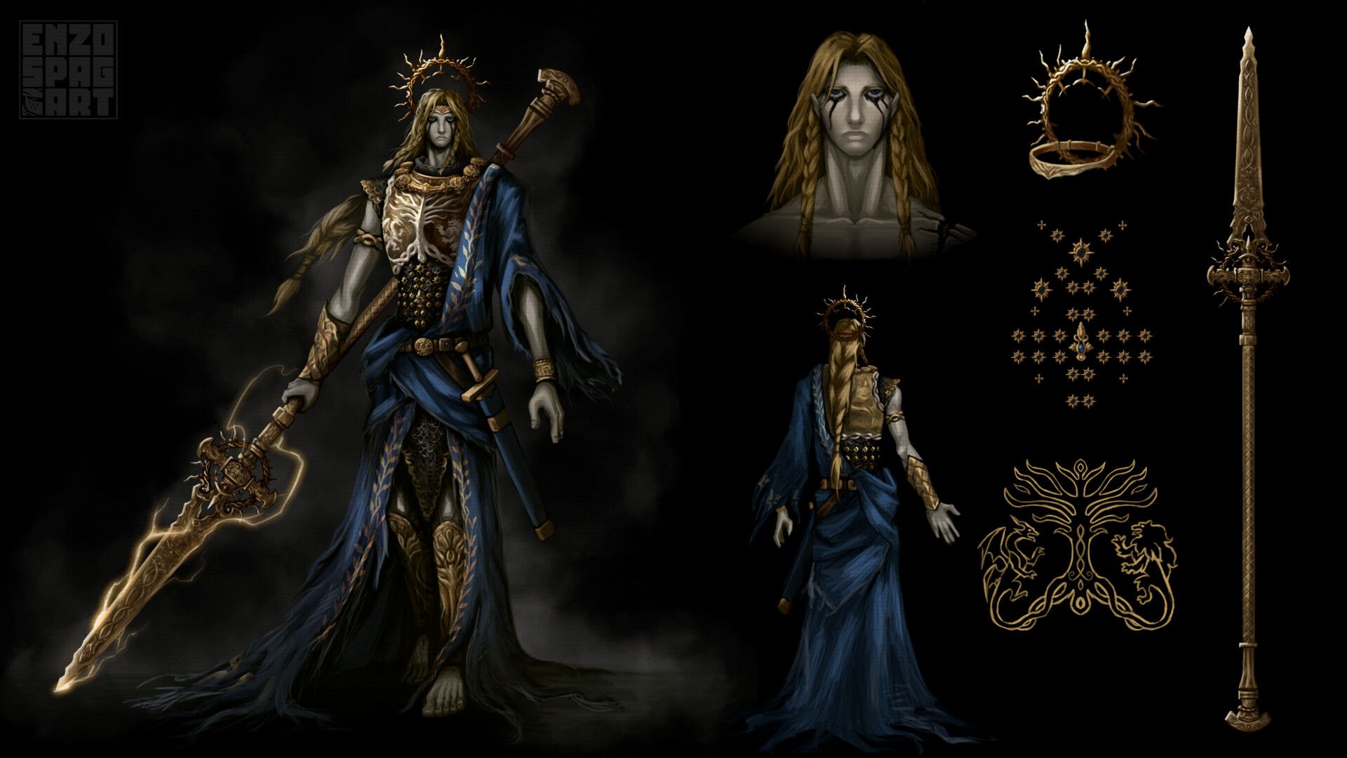 1920x1080 Enzo Spagnuolo (enzospagart), Prince of Death (Elden Ring fan design)