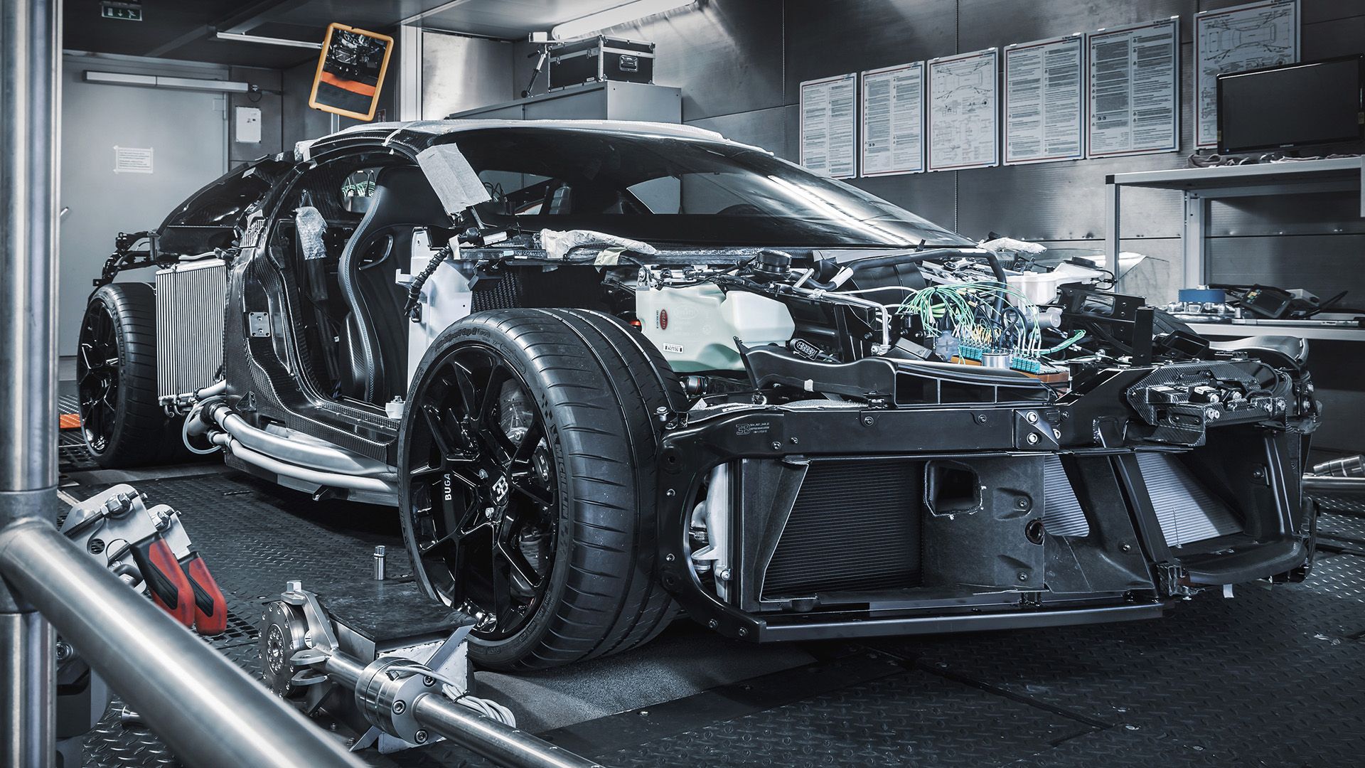 1920x1080 Naked Bugatti Centodieci Exposes The Astonishing Engineering Around The 600 HP W16