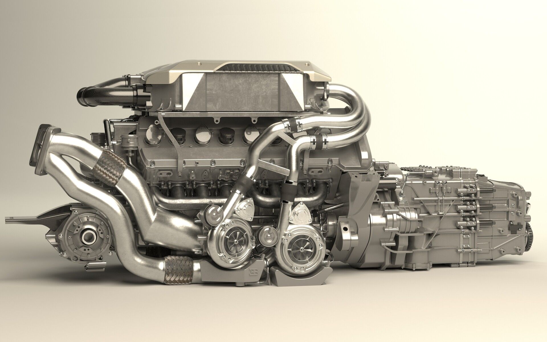 1920x1200 Desire FX 3D models. Bugatti Chiron W16 Engine