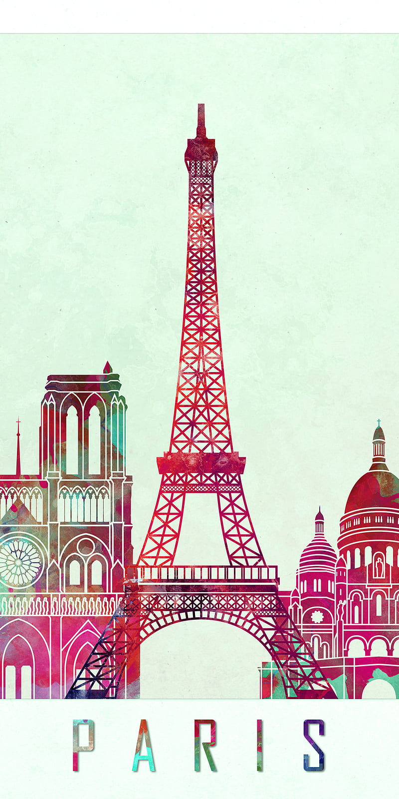 800x1600 Paris, eiffel tower, france, pink, white, HD phone wallpaper