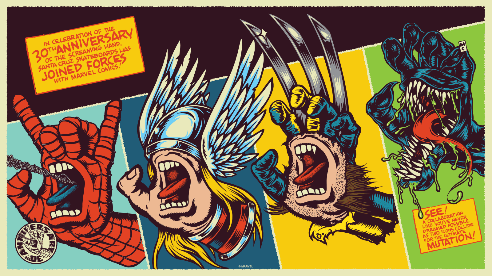1600x900 The Blot Says.: Marvel Comics The Screaming Hand Skate Deck Collection